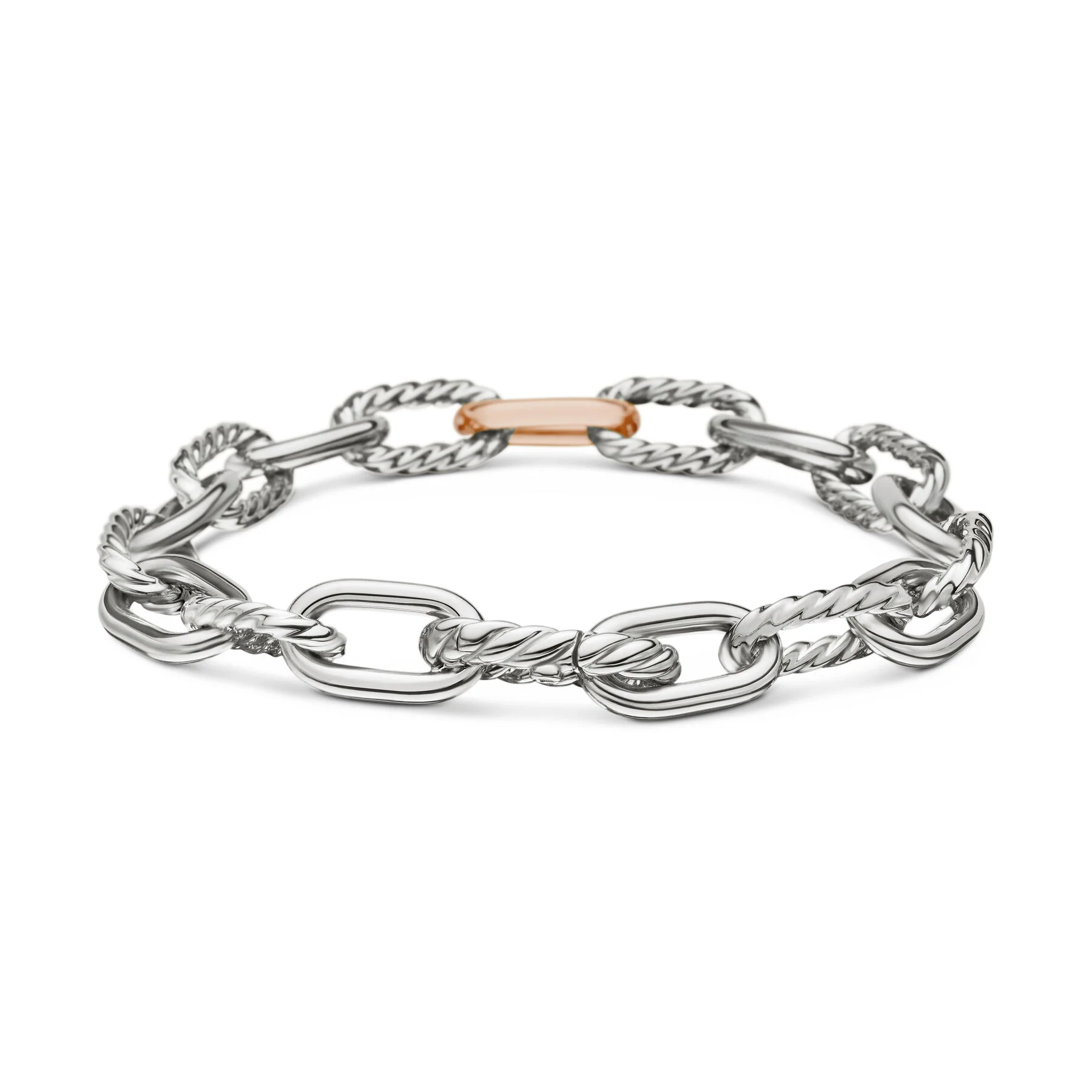 David Yurman The Madison® Collection Bracelet in Stainless Steel and 18-Karat Rose Gold - Image 4