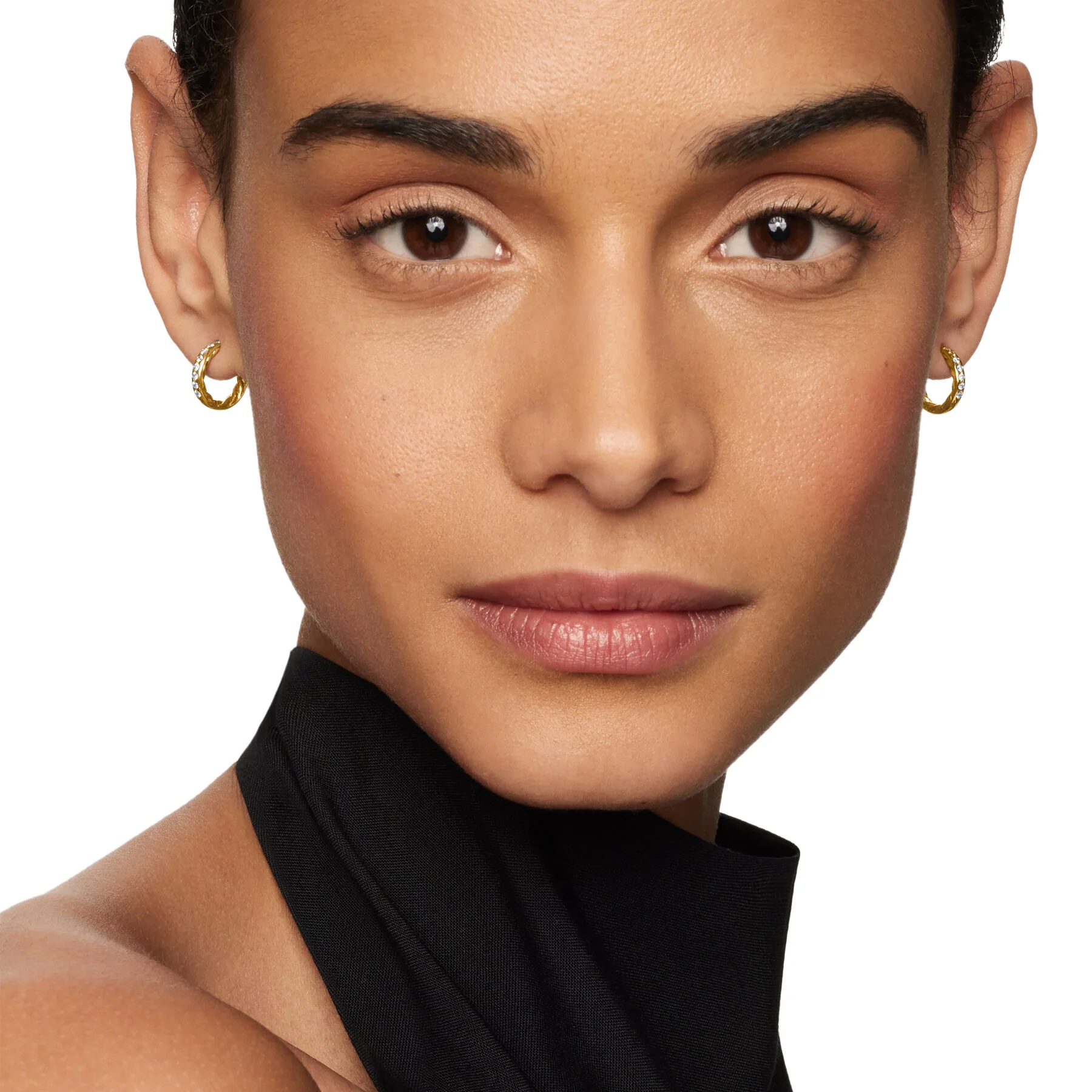 David Yurman The Petite Pavé Collection Earring in 18-Karat Yellow Gold - Image 5