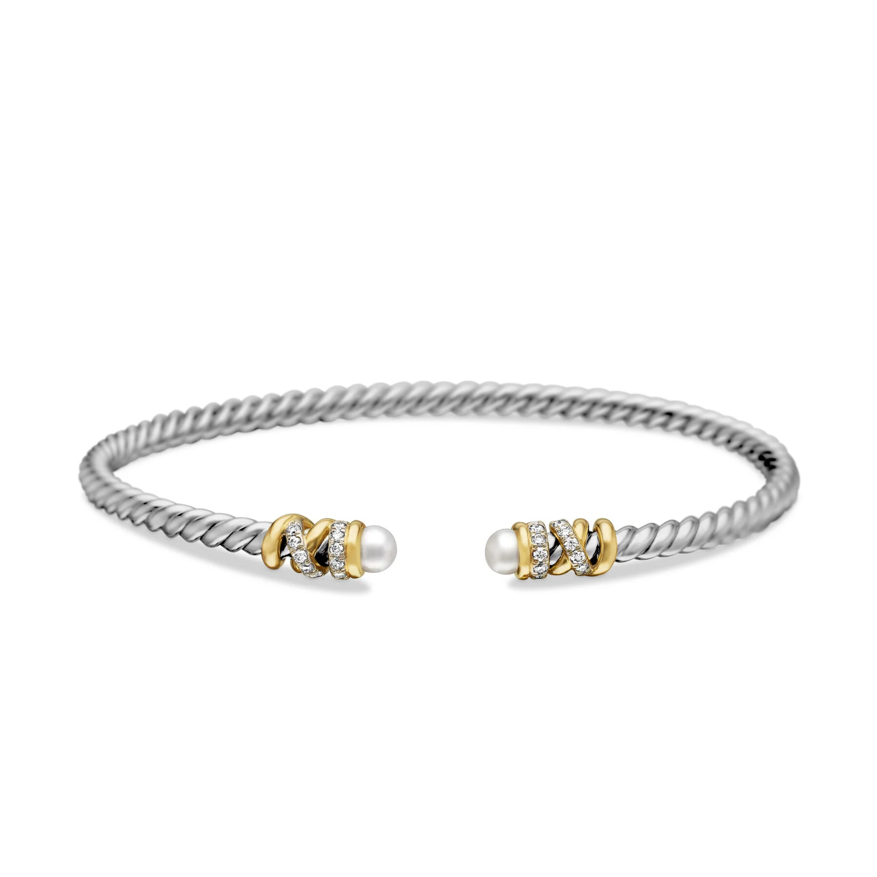 David Yurman The DY Helena Collection Bracelet in Silver and 18-Karat Yellow Gold - Image 3