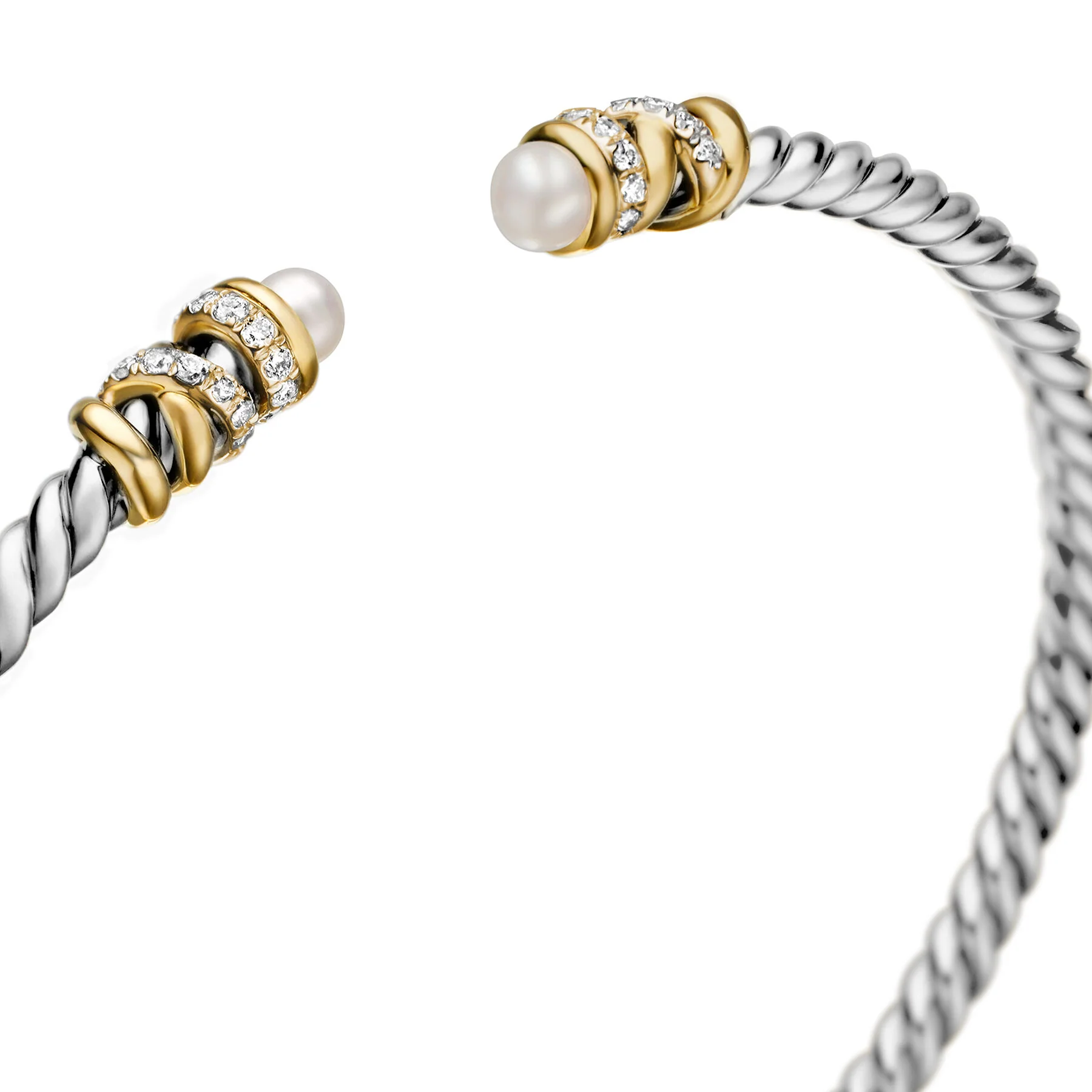 David Yurman The DY Helena Collection Bracelet in Silver and 18-Karat Yellow Gold - Image 4