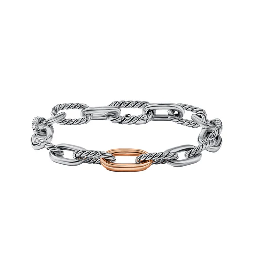 David Yurman The MadisonĀ® Collection Bracelet in Stainless Steel and 18-Karat Rose Gold
