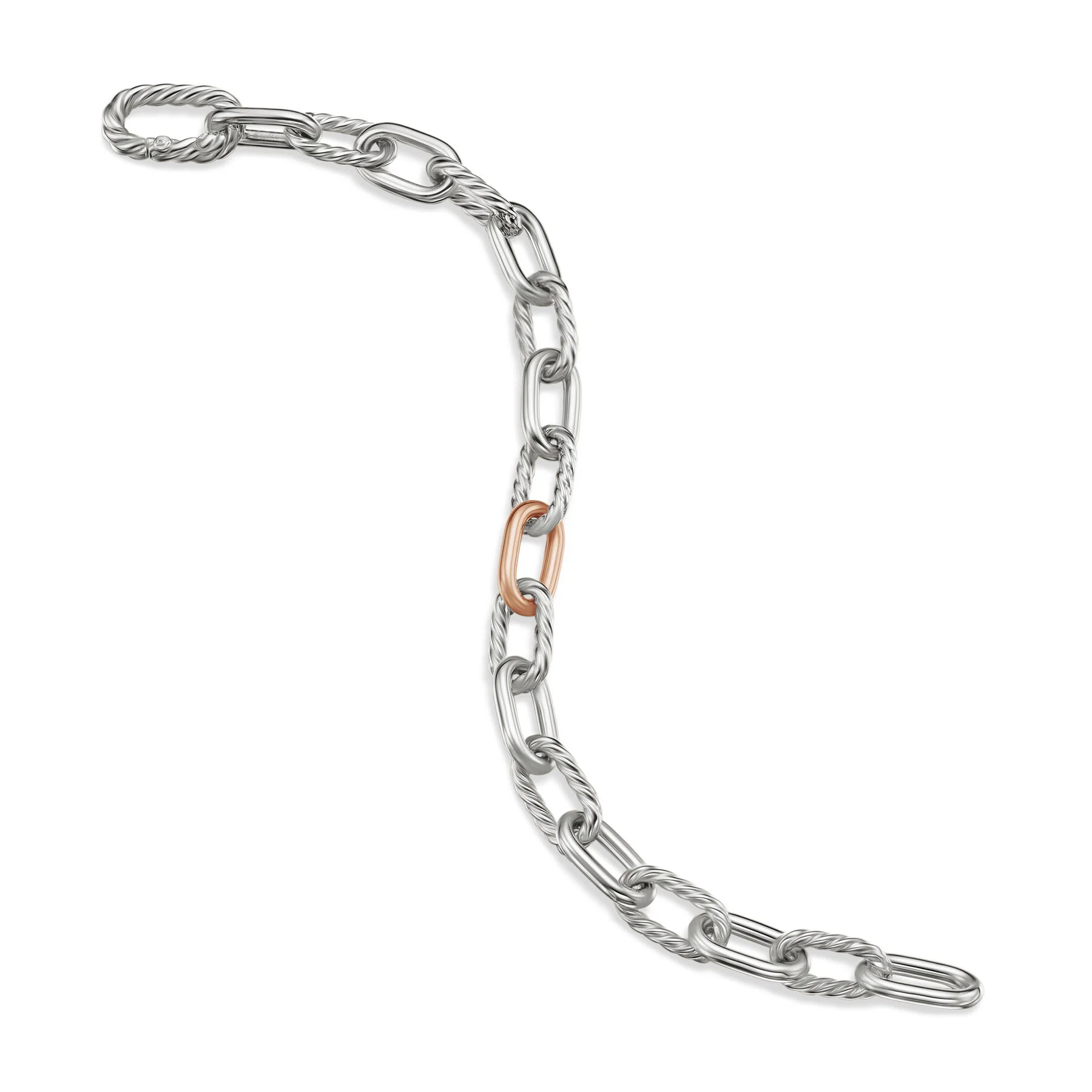 David Yurman The MadisonĀ® Collection Bracelet in Stainless Steel and 18-Karat Rose Gold - Image 3