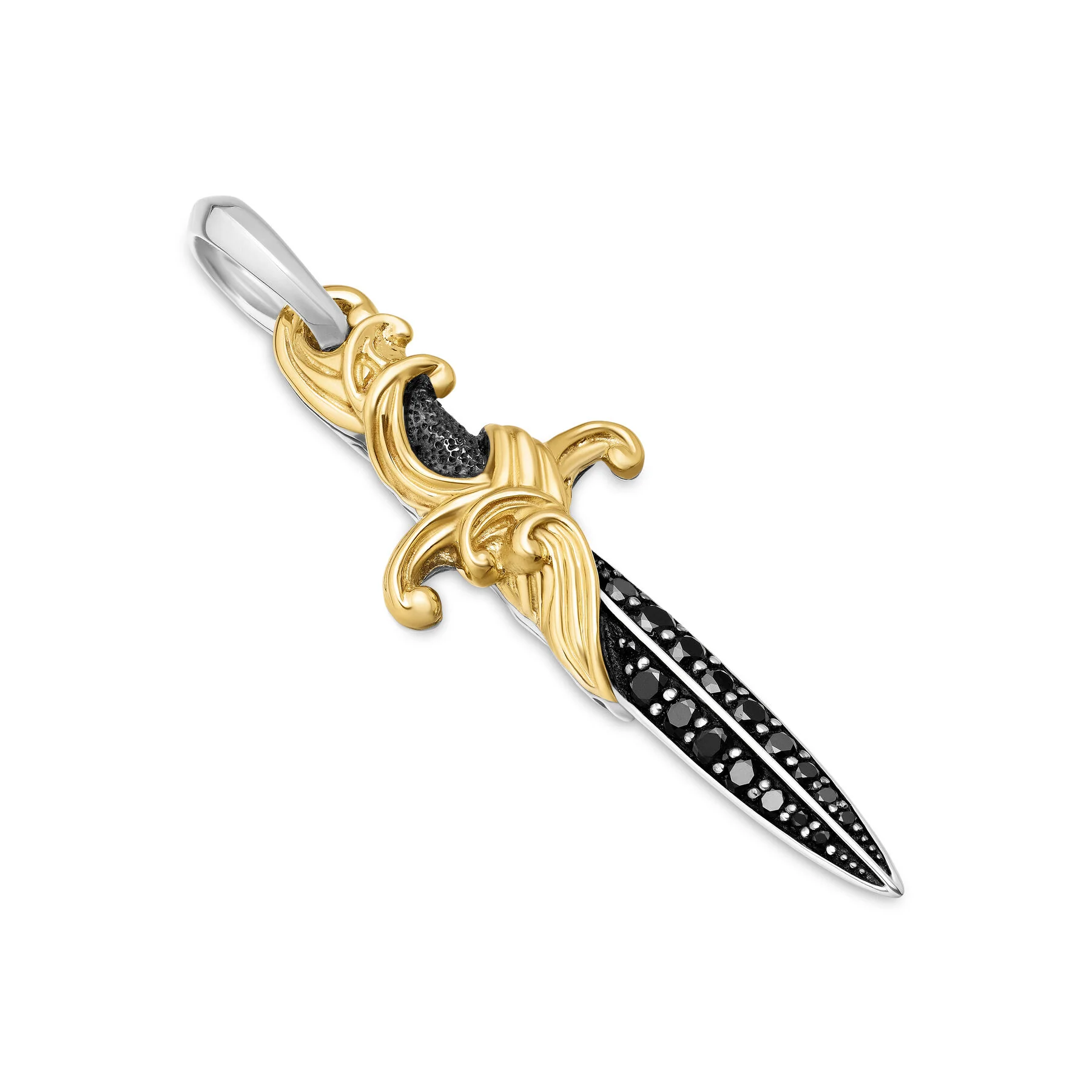 David Yurman The Waves Collection Pendant in Silver and 18-Karat Yellow Gold - Image 2