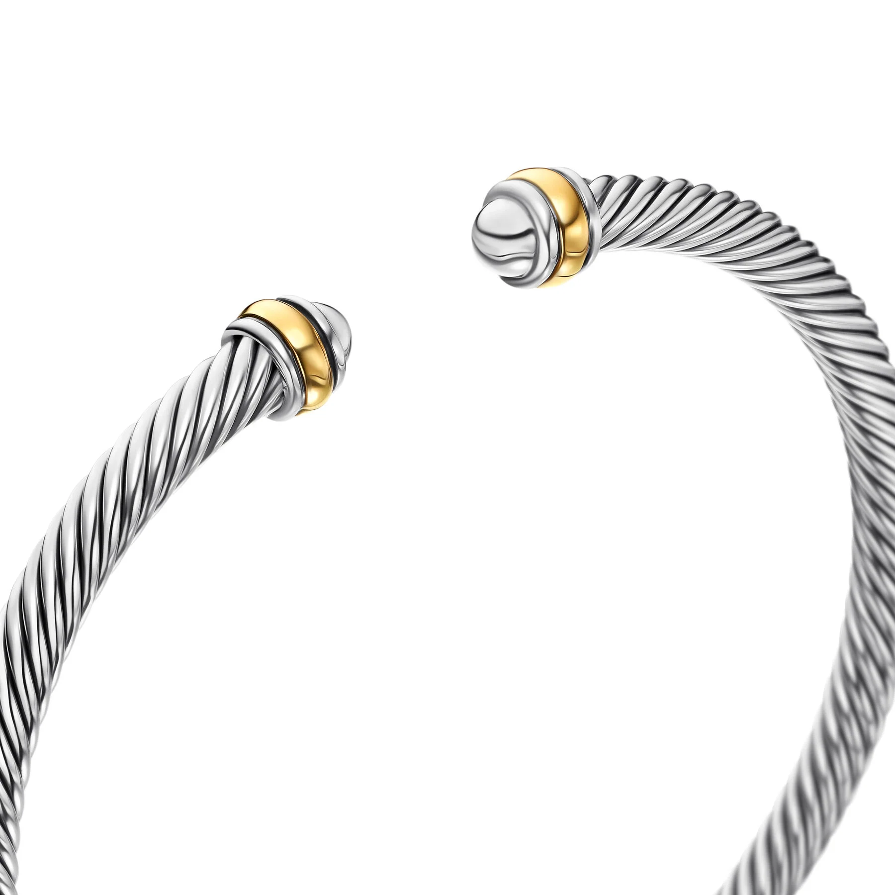 David Yurman The Cable Collection® Bracelet in Silver and 18-Karat Yellow Gold - Image 4