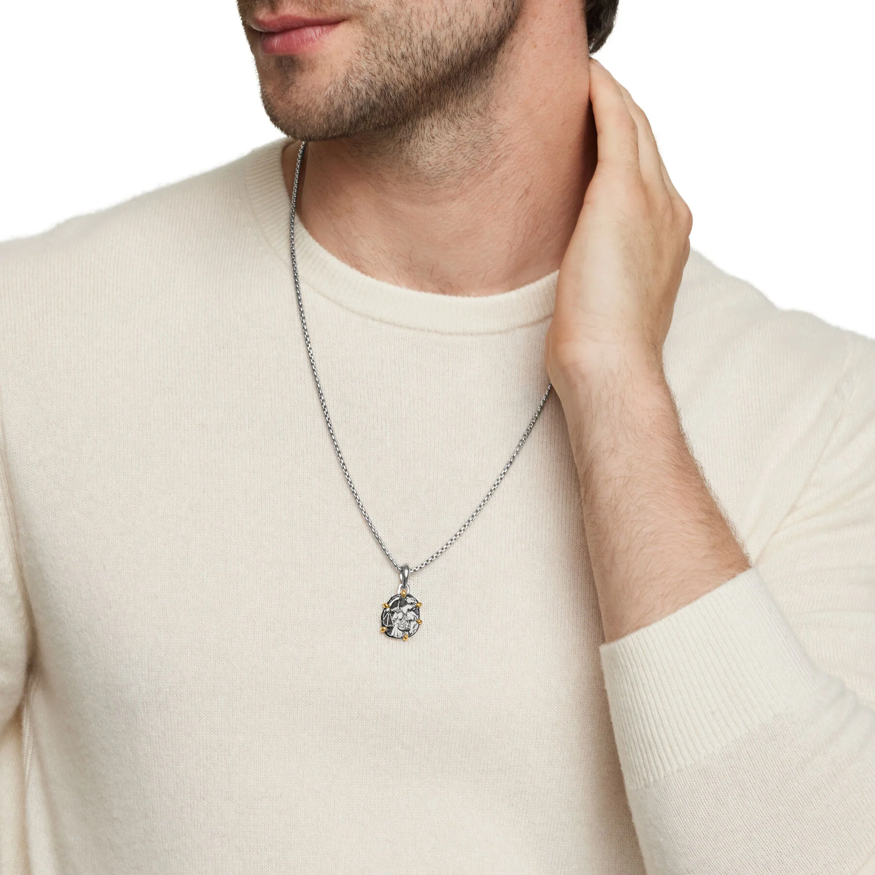 David Yurman The Amulets Collection Pendant in Silver and 18-Karat Yellow Gold - Image 5