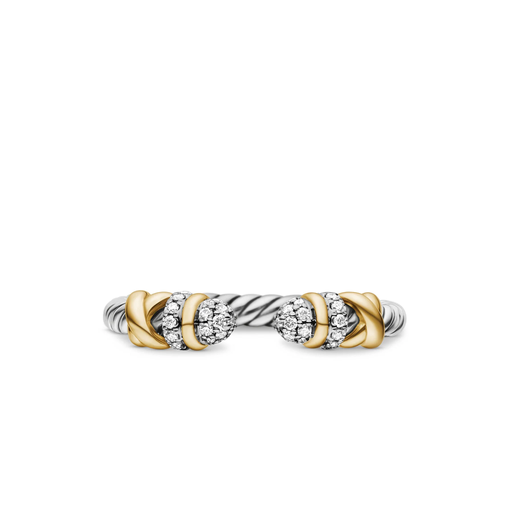 David Yurman The DY Helena Collection Ring in Silver and 18-Karat Yellow Gold - Image 3