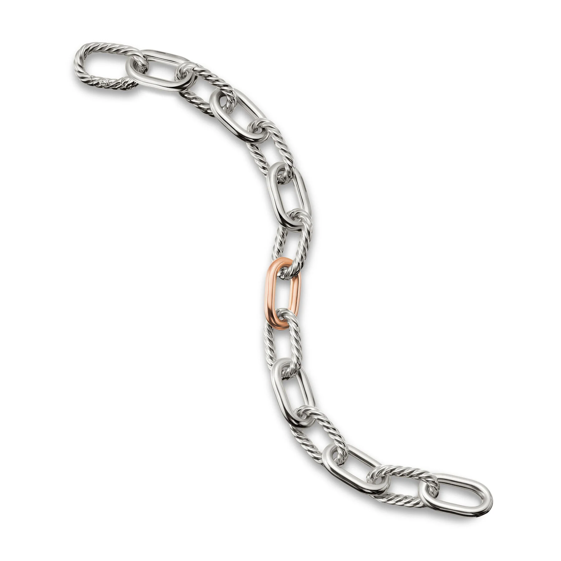 David Yurman The Madison® Collection Bracelet in Stainless Steel and 18-Karat Rose Gold - Image 3