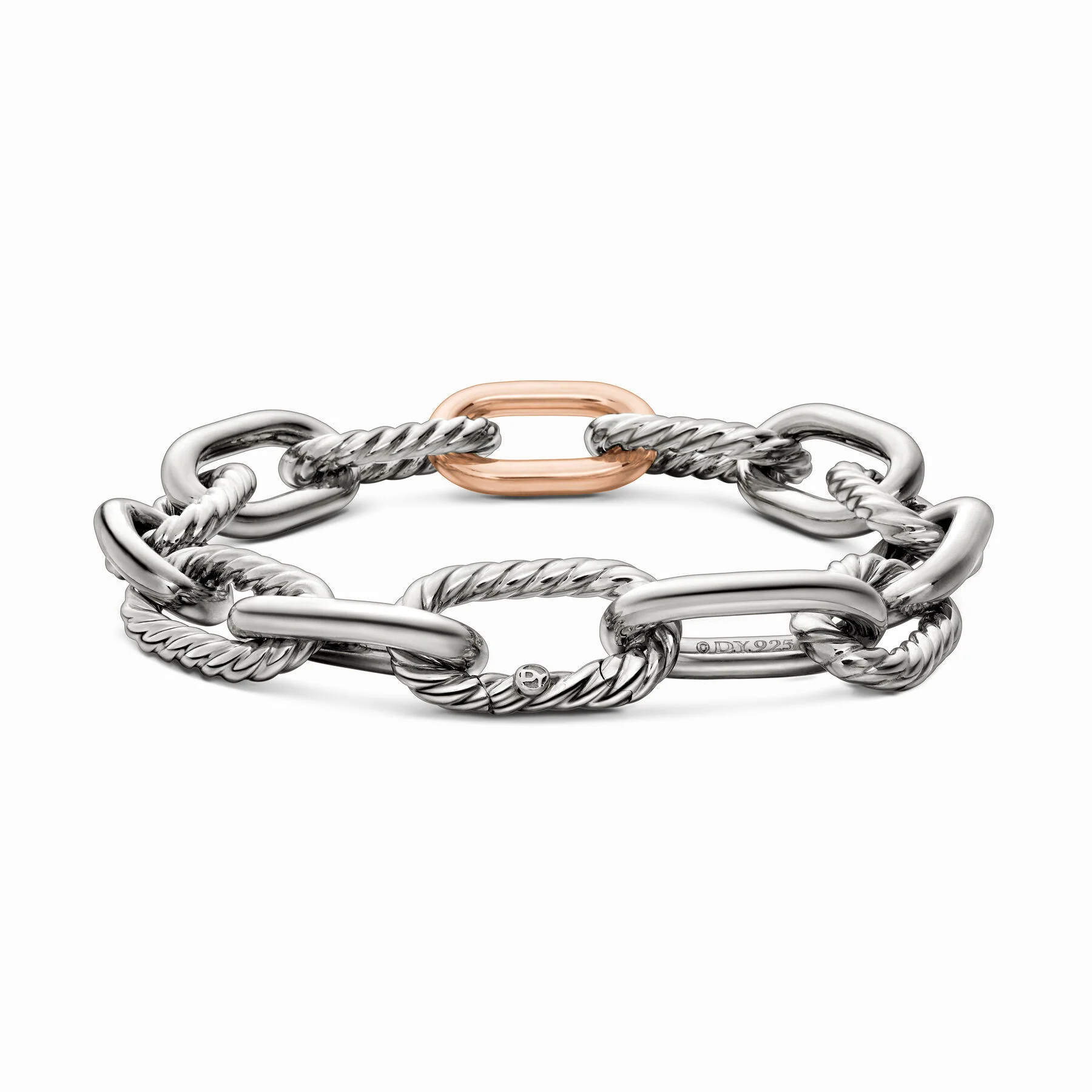 David Yurman The Madison® Collection Bracelet in Stainless Steel and 18-Karat Rose Gold - Image 4