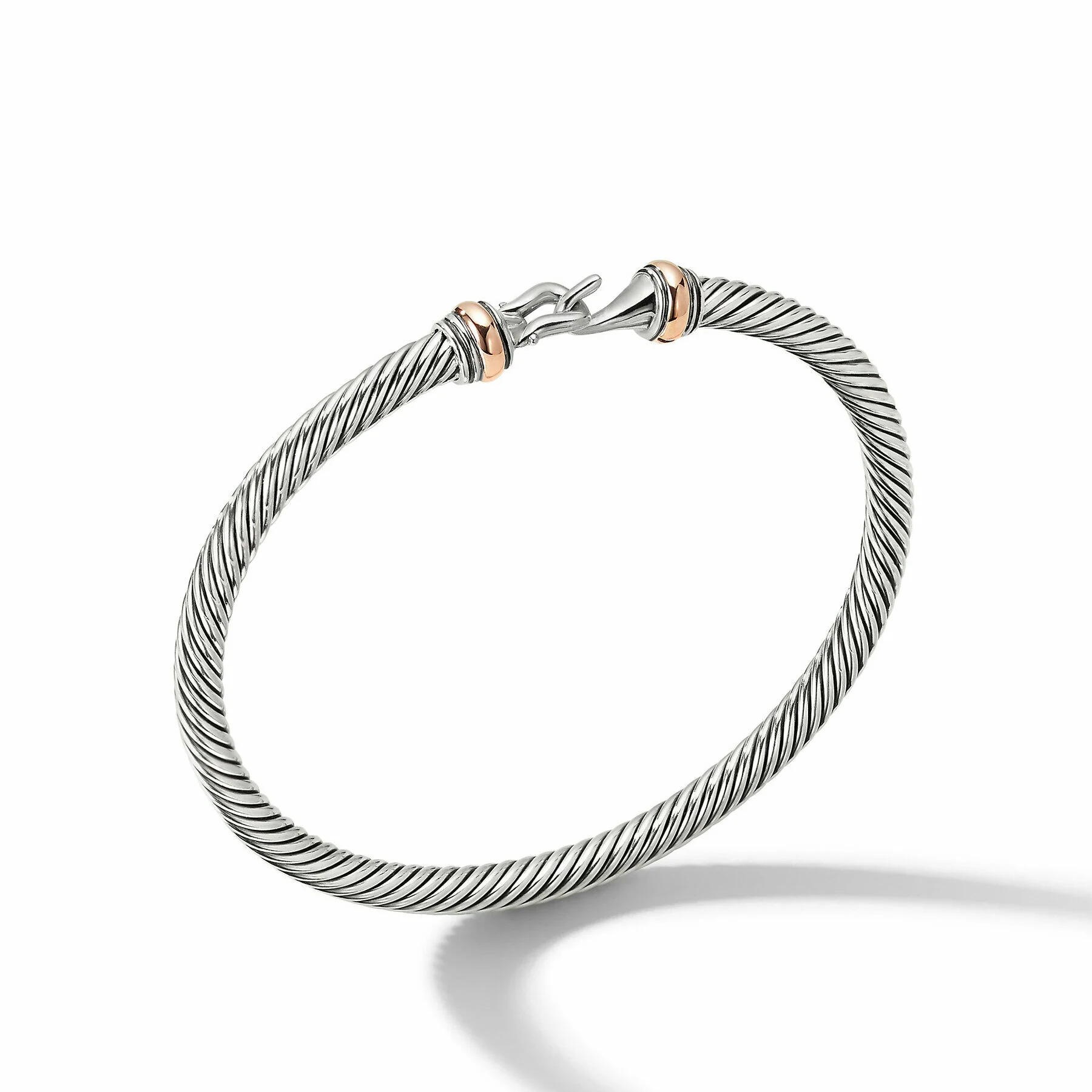 David Yurman The Cable Collection® Bracelet in Stainless Steel and 18-Karat Rose Gold