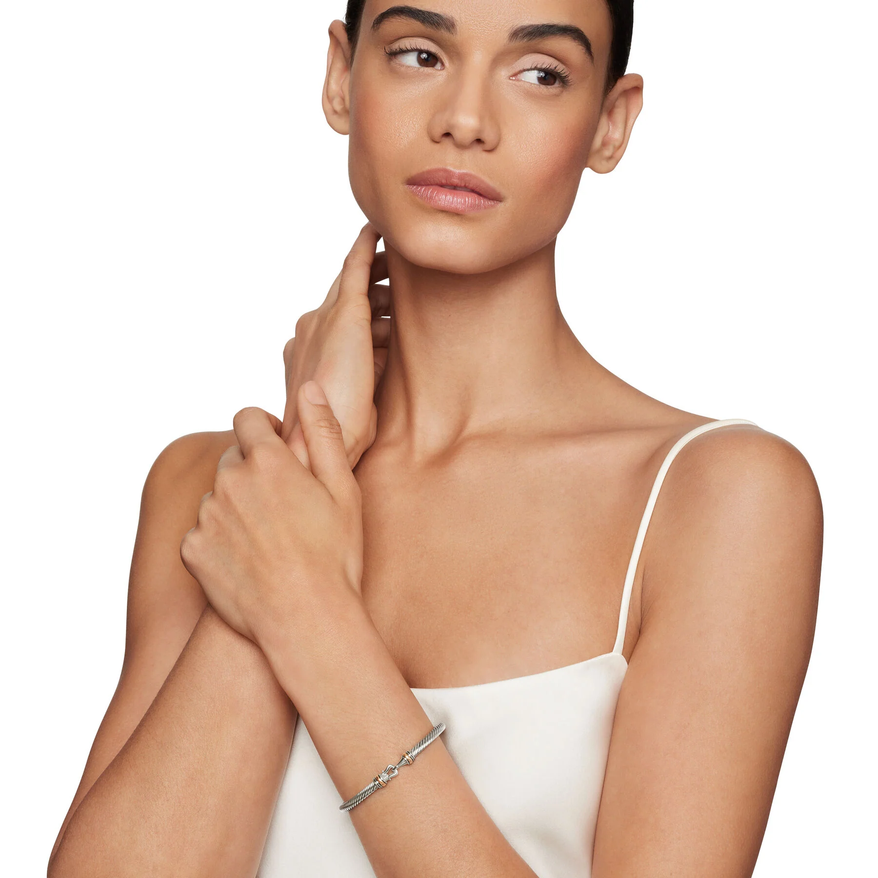 David Yurman The Cable Collection® Bracelet in Stainless Steel and 18-Karat Rose Gold - Image 5