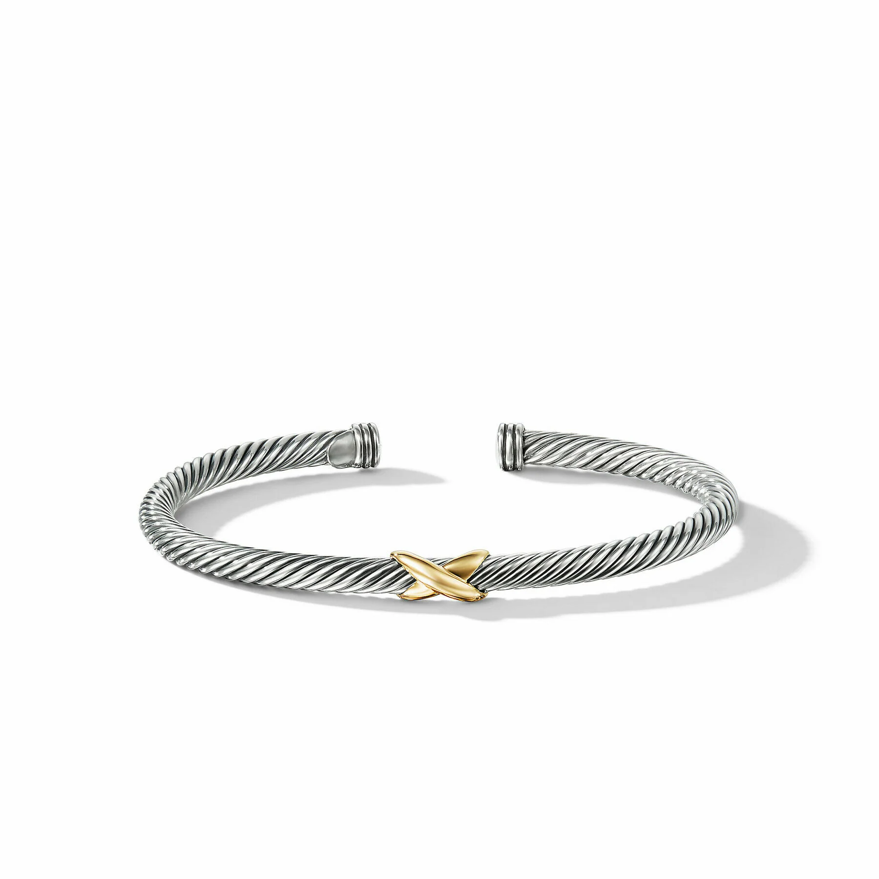 David Yurman The Cable Collection® Bracelet in Silver and 18-Karat Yellow Gold - Image 2