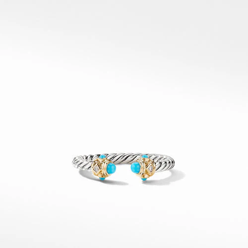 David Yurman Ring in Silver and 14-Karat Yellow Gold - Image 2