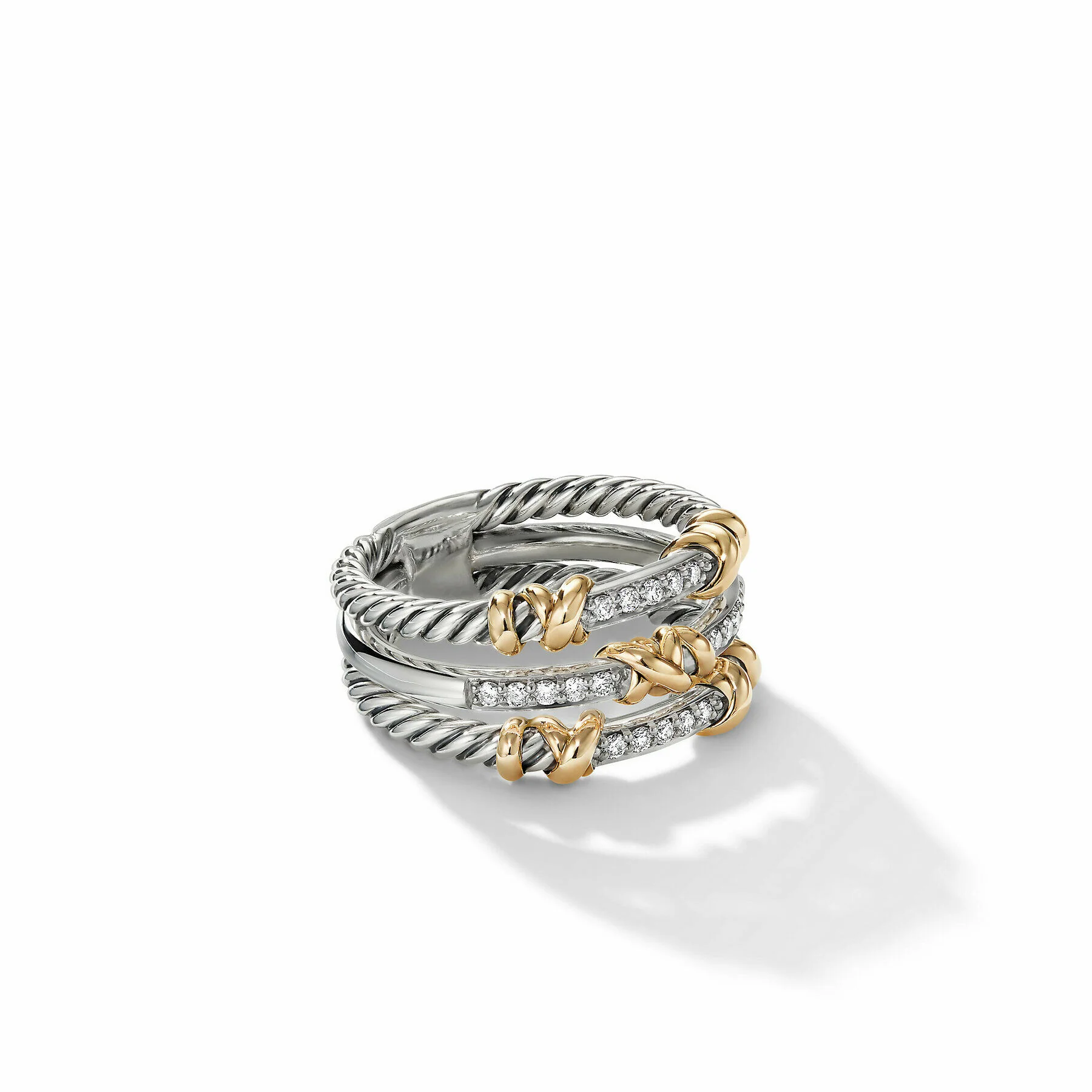 David Yurman The DY Helena Collection Ring in Silver and 18-Karat Yellow Gold