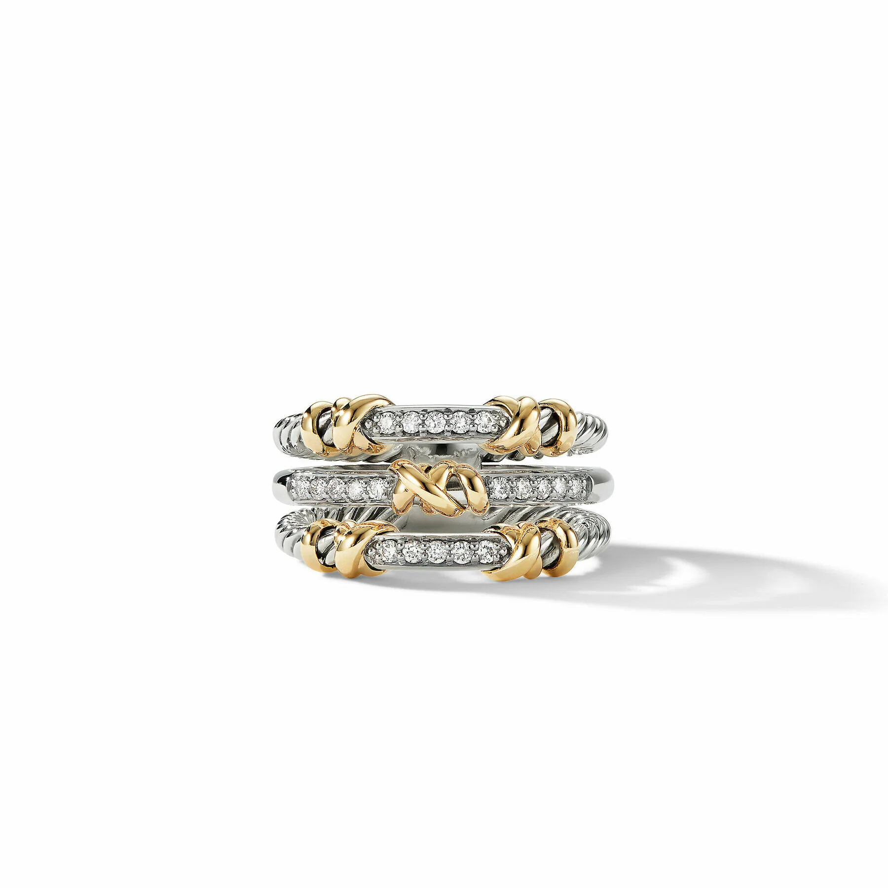 David Yurman The DY Helena Collection Ring in Silver and 18-Karat Yellow Gold - Image 2