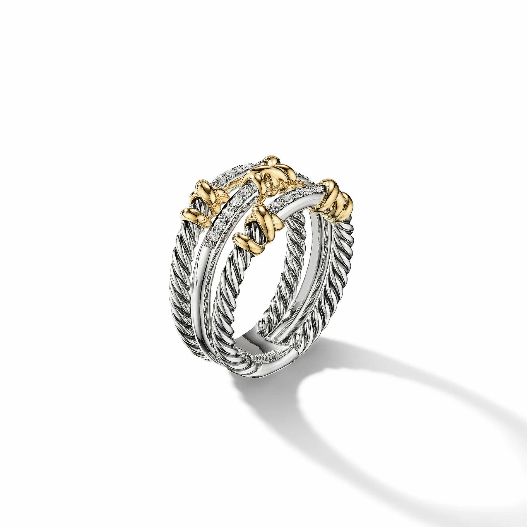 David Yurman The DY Helena Collection Ring in Silver and 18-Karat Yellow Gold - Image 3