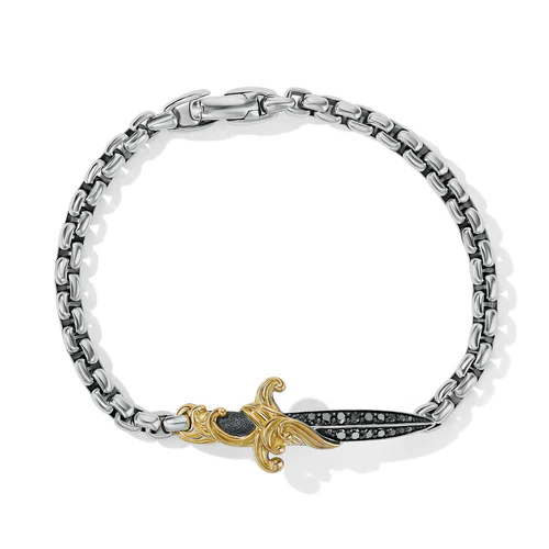 David Yurman The Waves Collection Bracelet in Silver and 18-Karat Yellow Gold