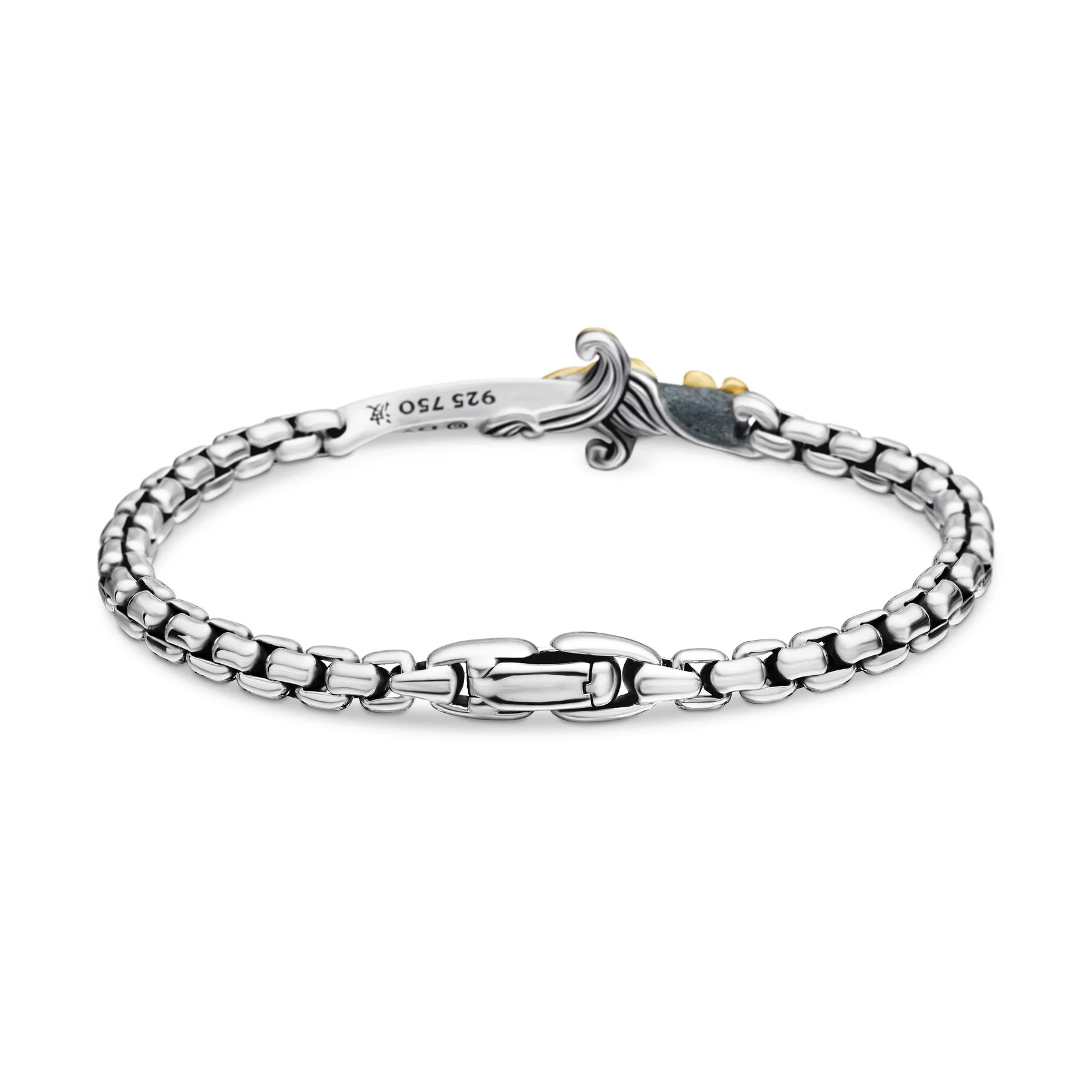 David Yurman The Waves Collection Bracelet in Silver and 18-Karat Yellow Gold - Image 4
