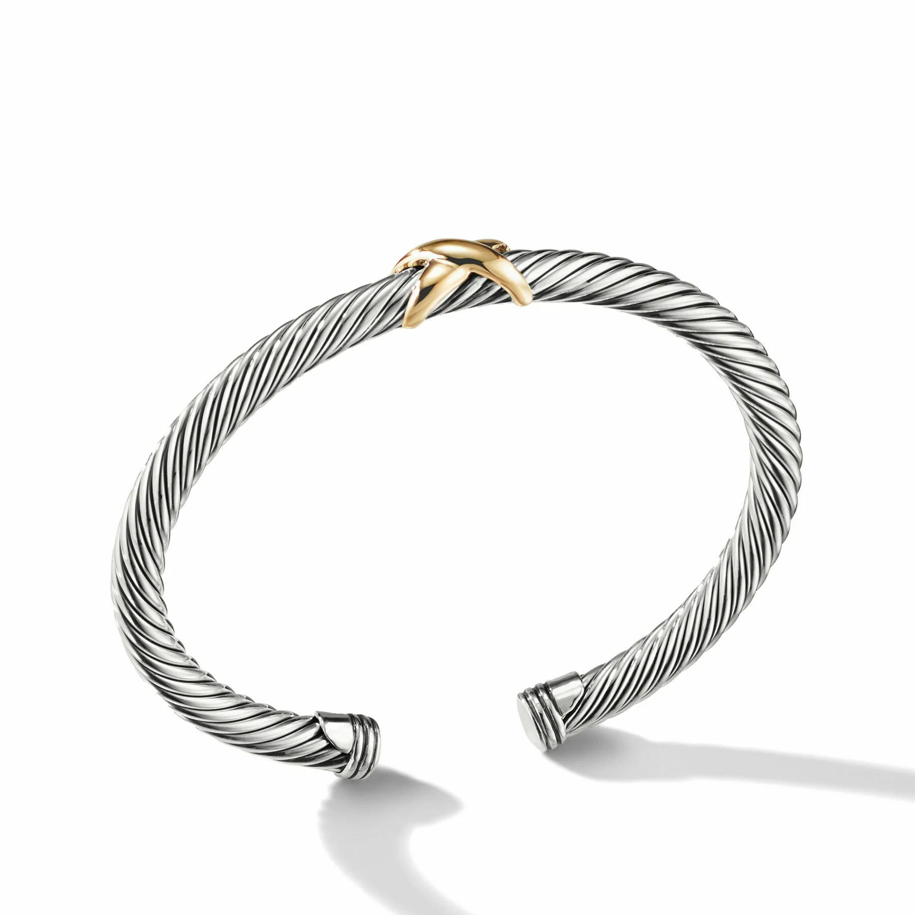 David Yurman The Cable Collection® Bracelet in Silver and 14-Karat Yellow Gold - Image 2