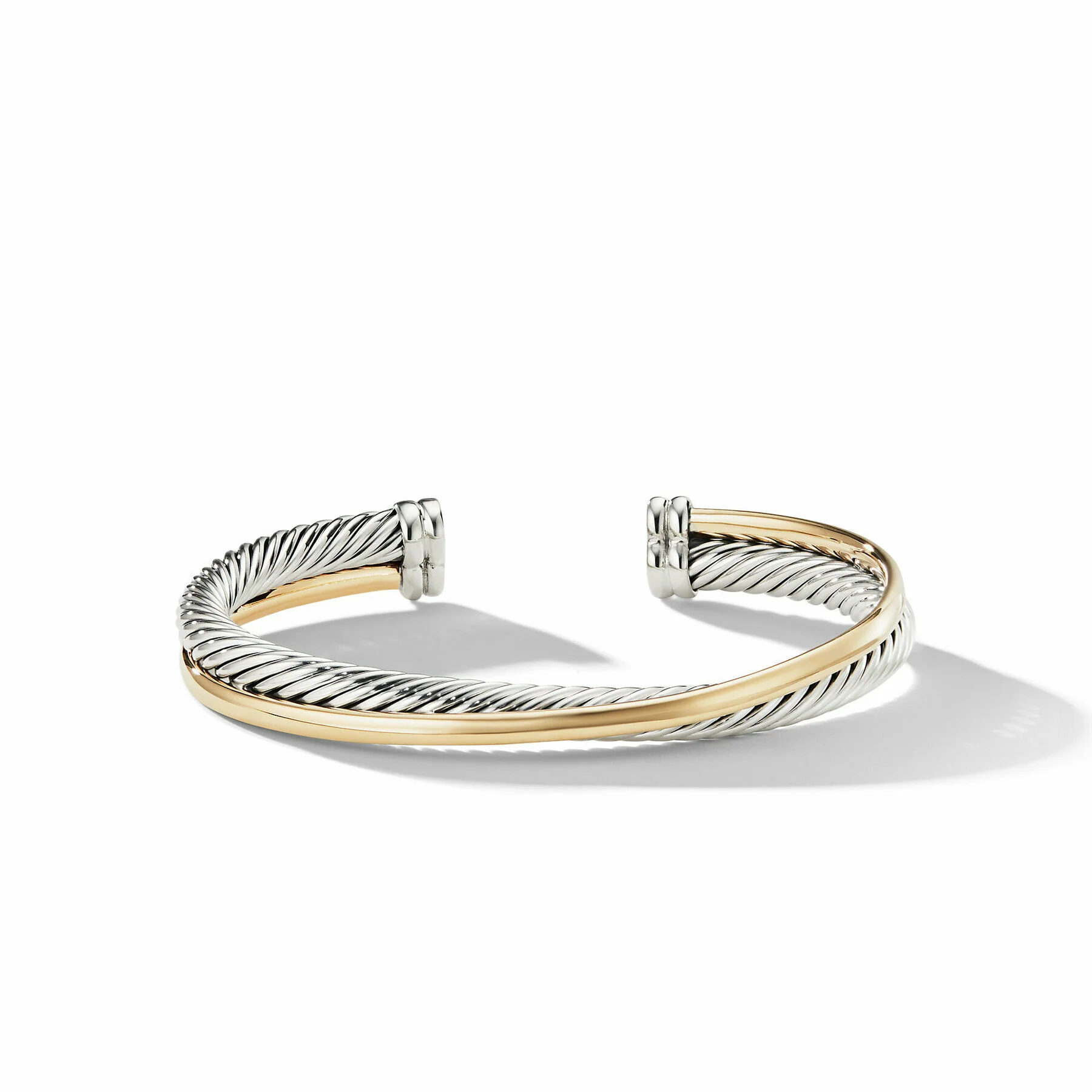 David Yurman The Crossover® Collection Bracelet in Silver and 18-Karat Yellow Gold - Image 2