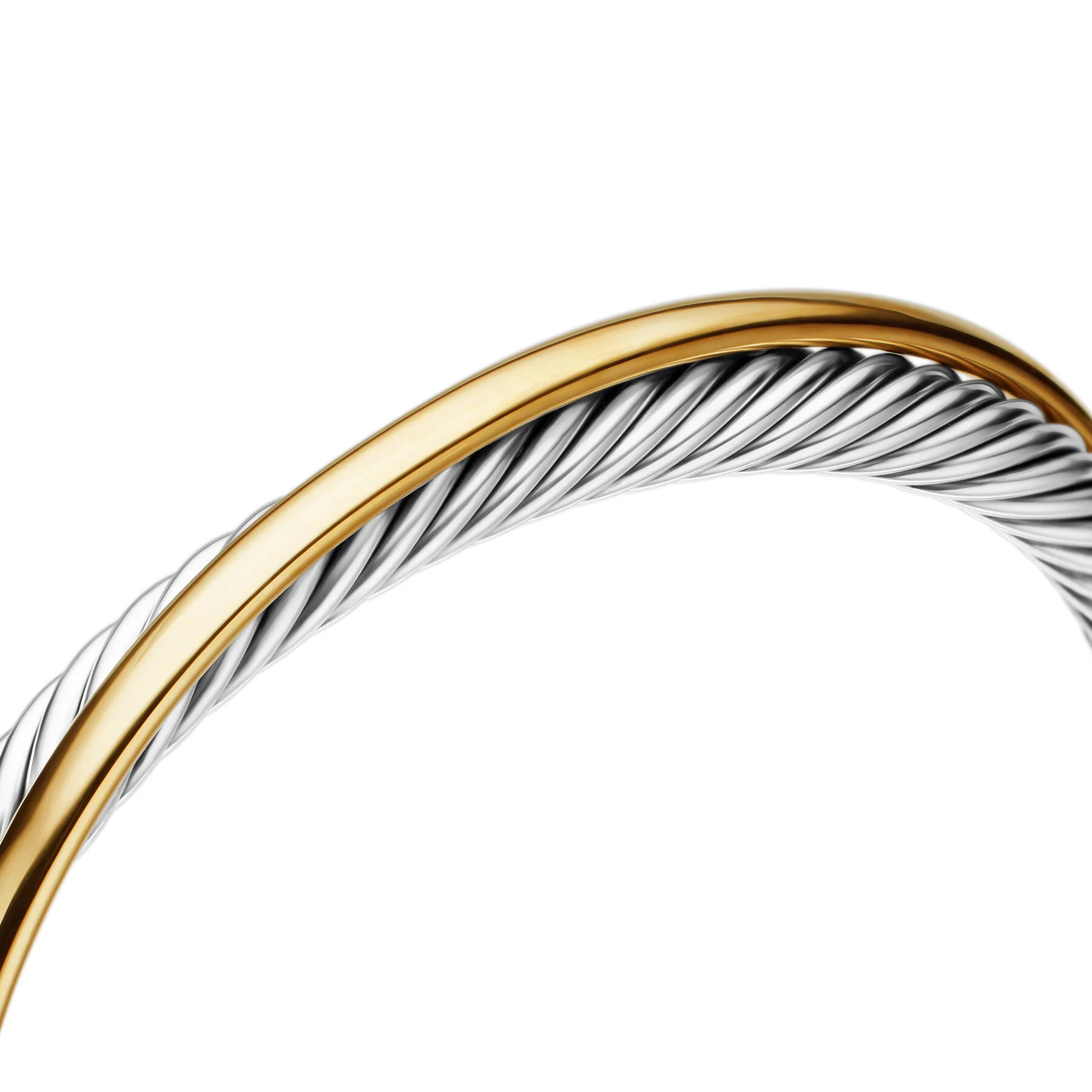 David Yurman The Crossover® Collection Bracelet in Silver and 18-Karat Yellow Gold - Image 4