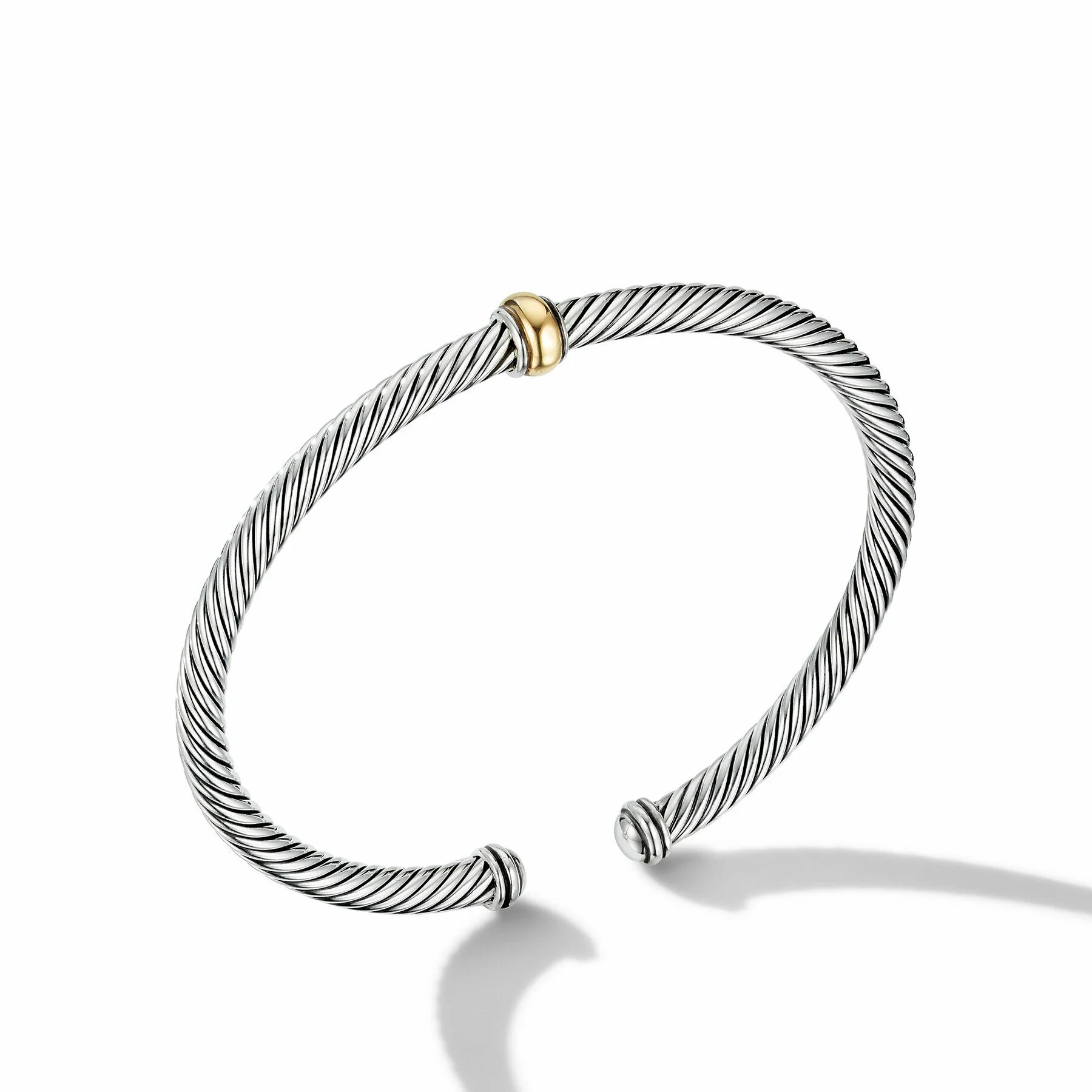 David Yurman The Cable Collection® Bracelet in Stainless Steel and 18-Karat Rose Gold - Image 3