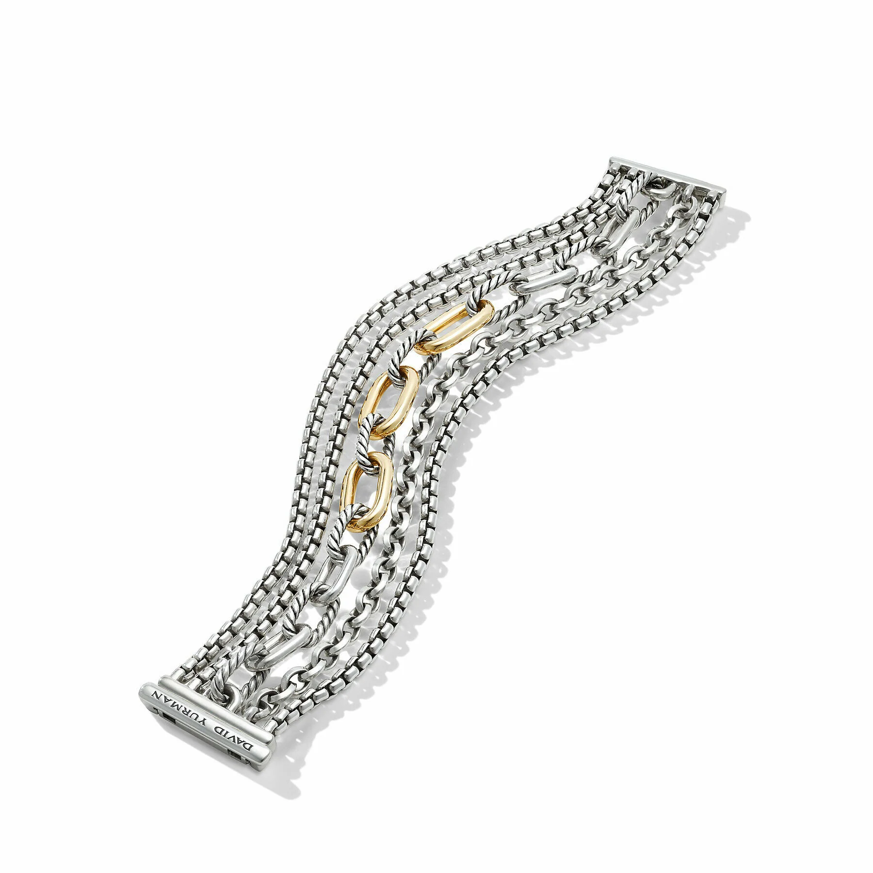 David Yurman The Chain Collection Bracelet in Silver and 18-Karat Yellow Gold - Image 3