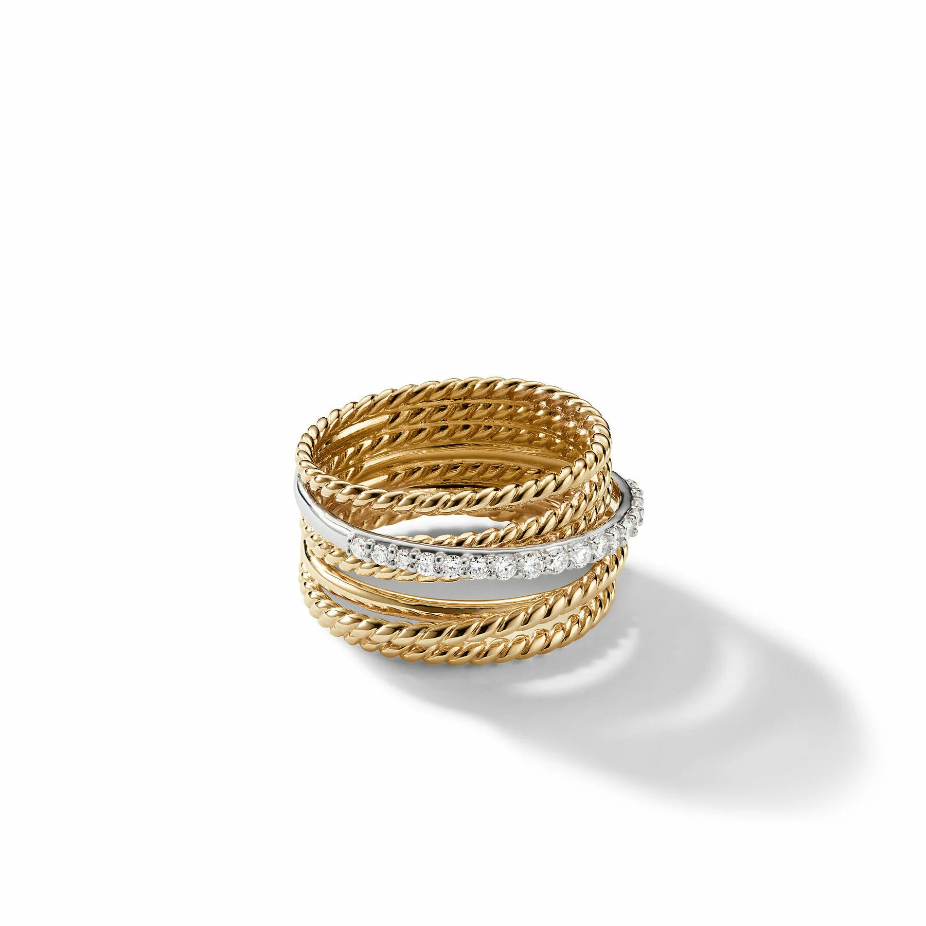 David Yurman The Crossover® Collection Ring in 18-Karat Yellow Gold