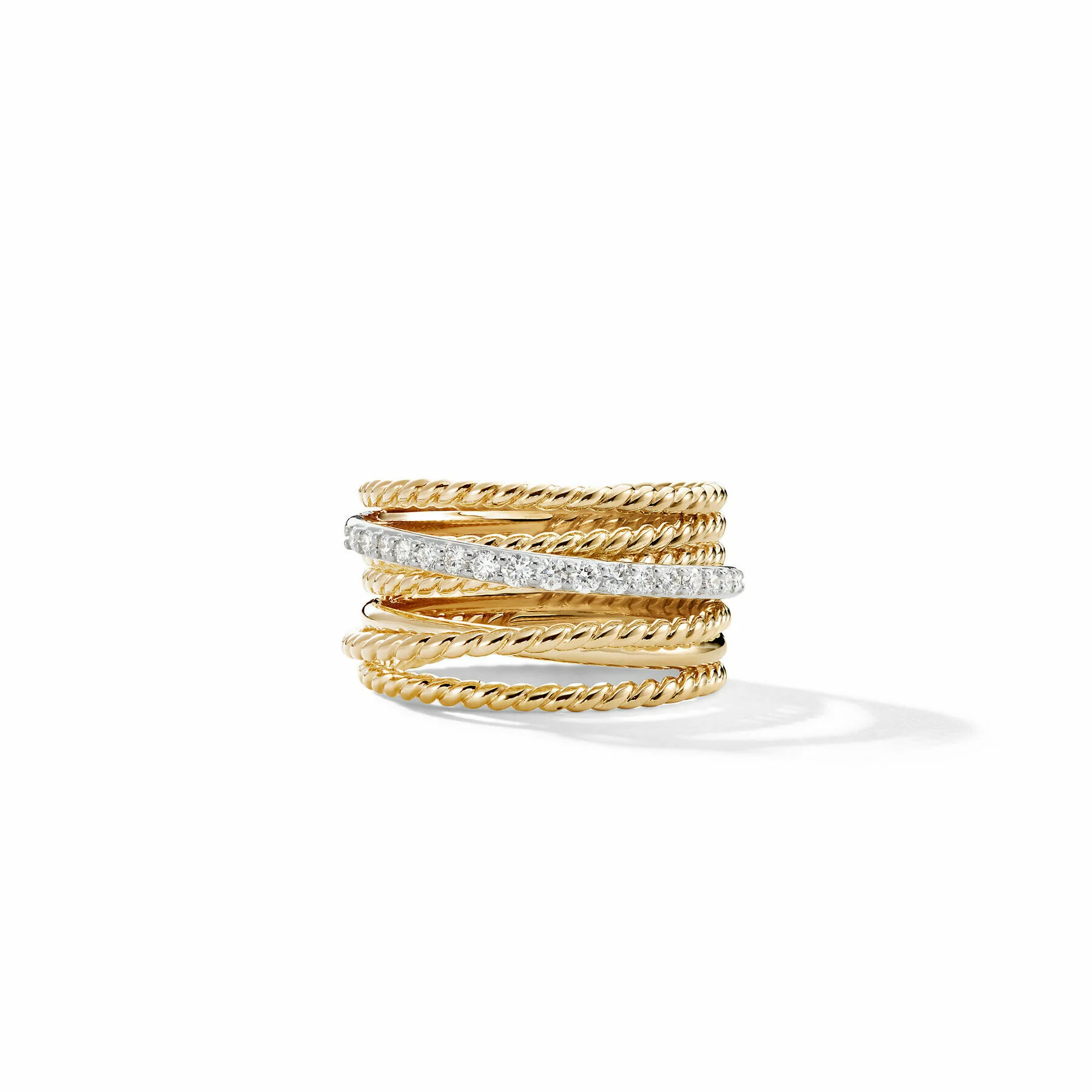 David Yurman The Crossover® Collection Ring in 18-Karat Yellow Gold - Image 2