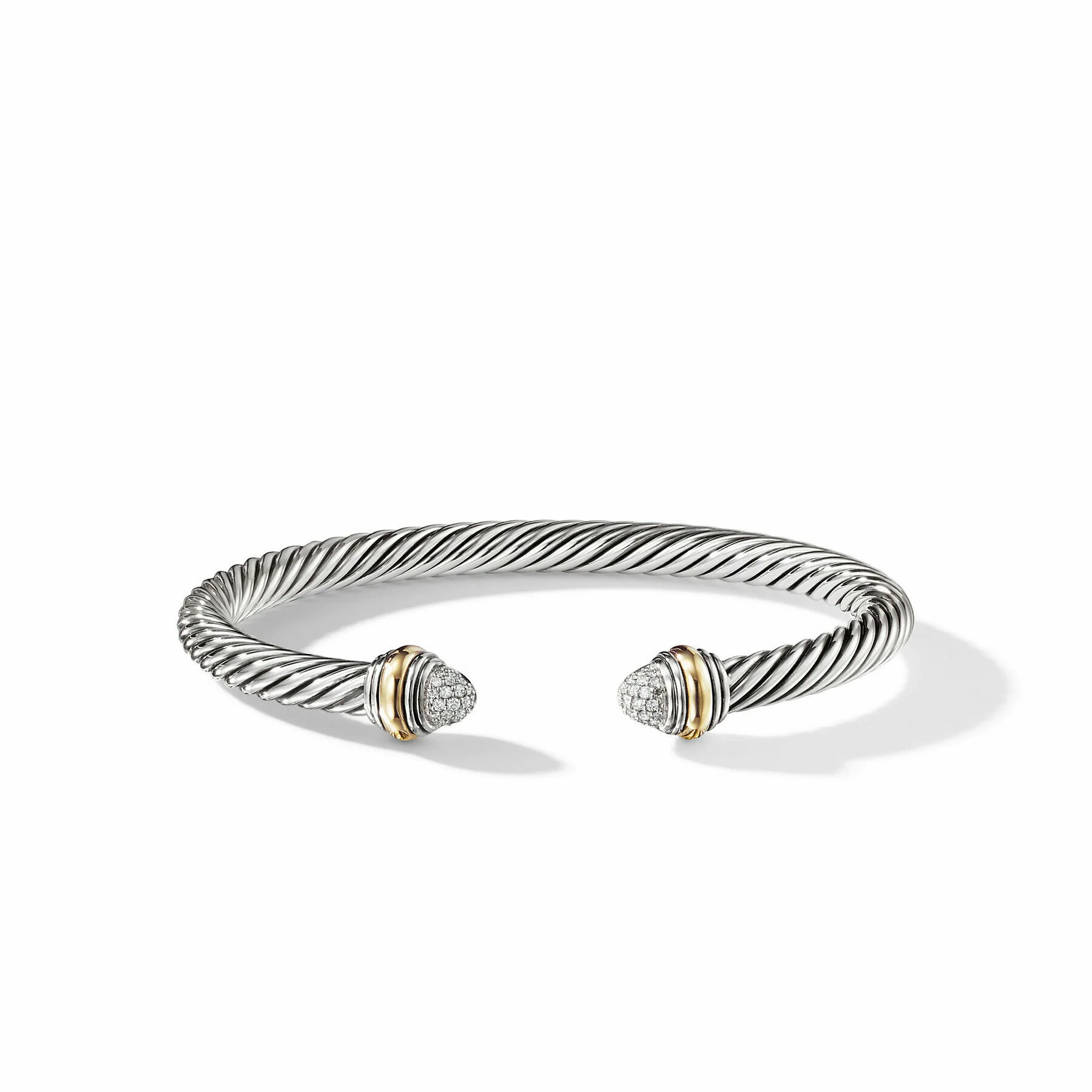 David Yurman The Cable Collection® Bracelet in Silver and 14-Karat Yellow Gold - Image 2