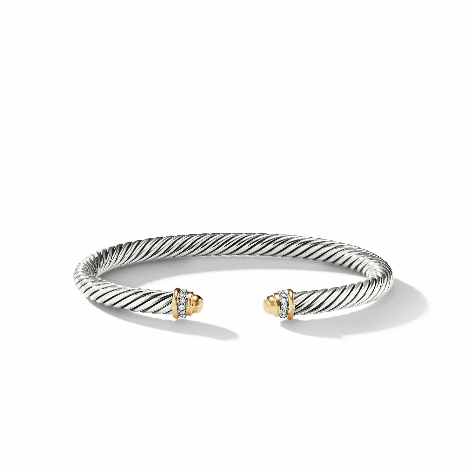 David Yurman The Cable Collection® Bracelet in Silver and 18-Karat Yellow Gold - Image 2