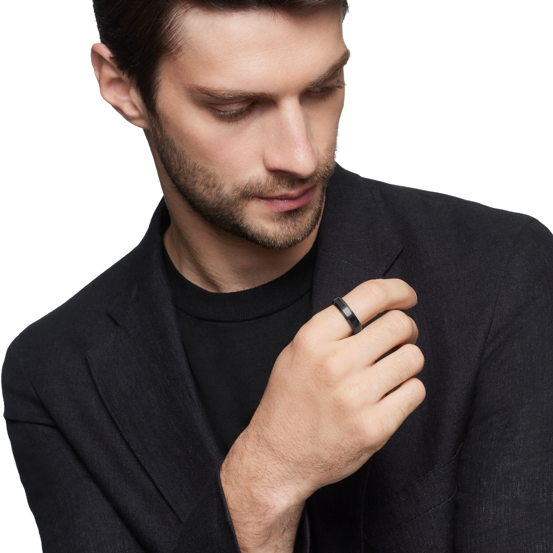 David Yurman The Wedding Collection Ring in Black Titanium - Image 5