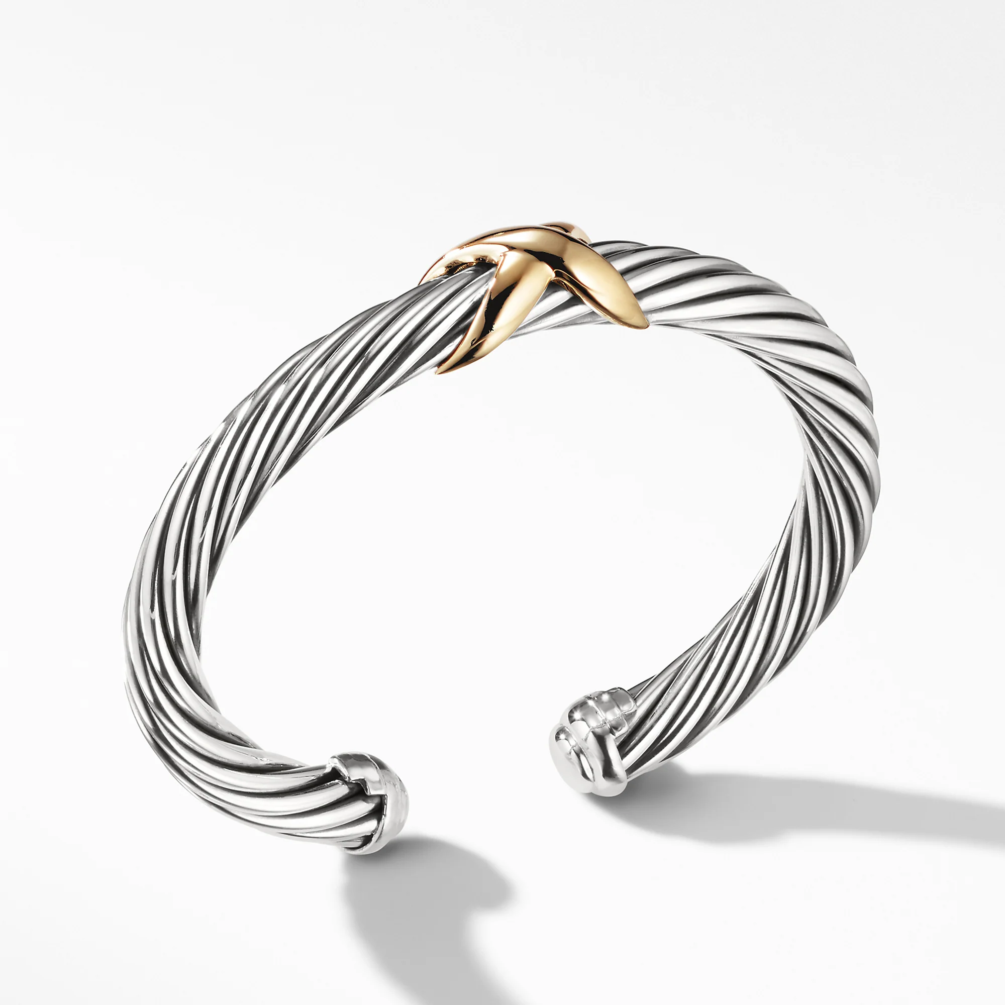 David Yurman The Cable Collection® Bracelet in Silver and 14-Karat Yellow Gold