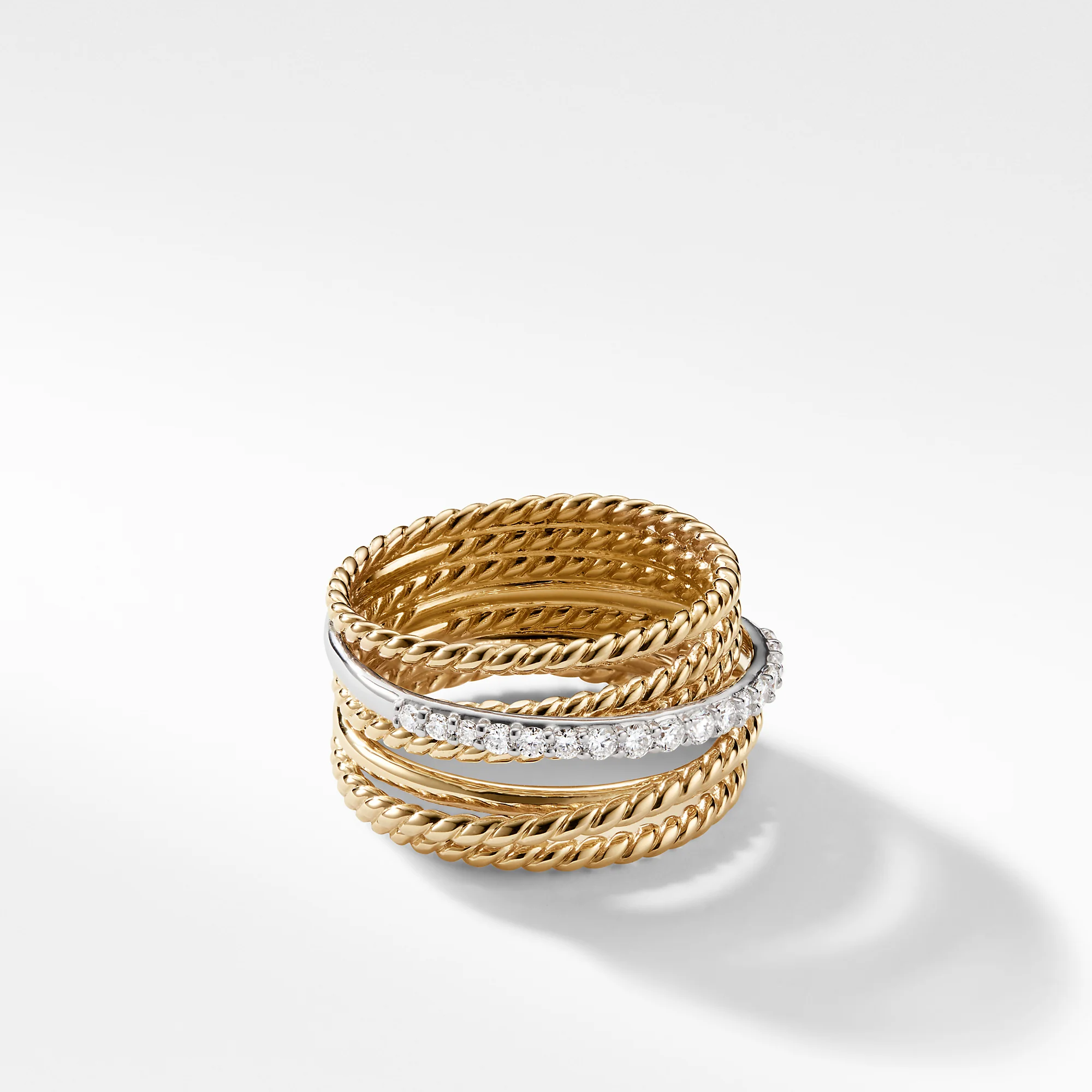 David Yurman The Crossover® Collection Ring in 18-Karat Yellow Gold