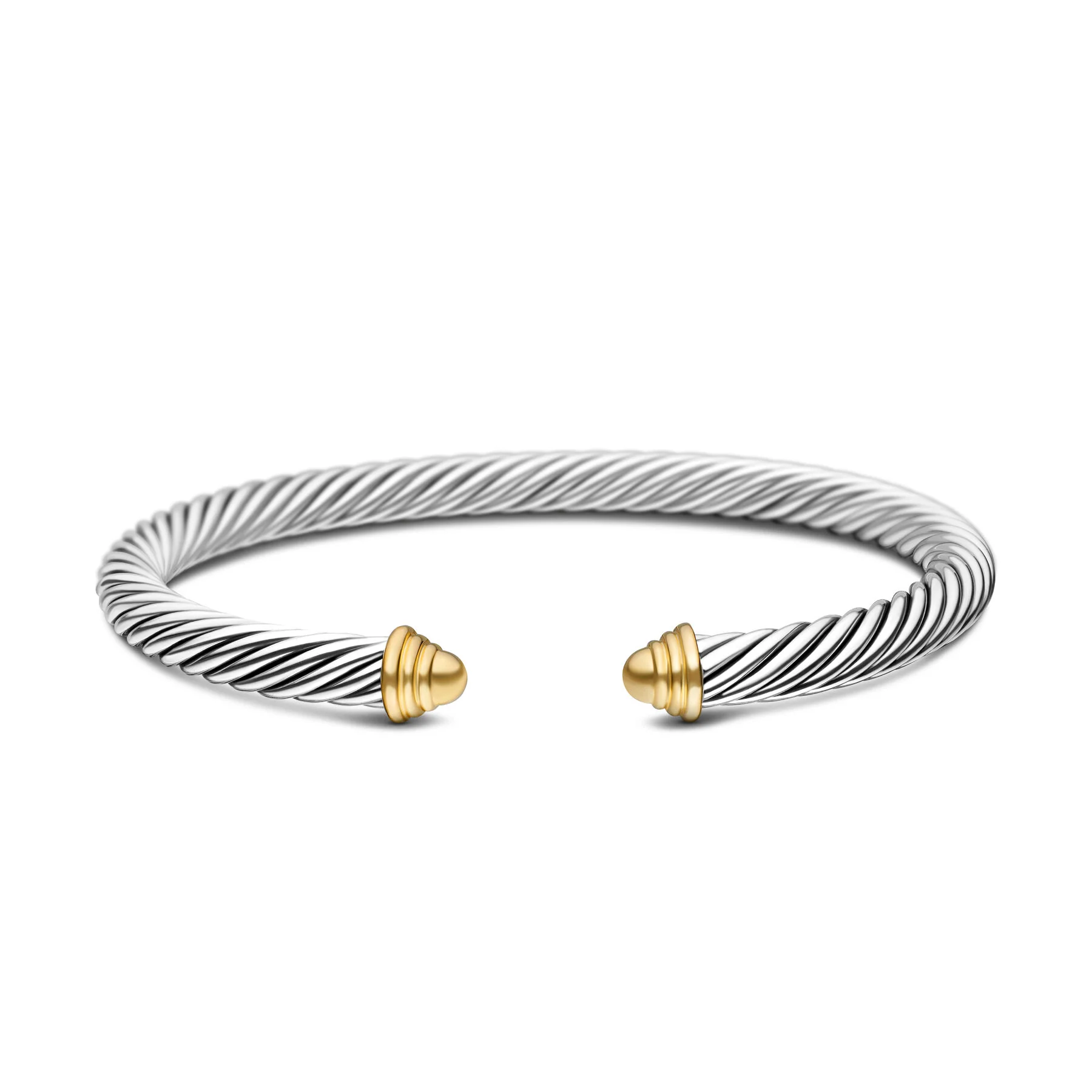 David Yurman The Cable Collection® Bracelet in Silver and 14-Karat Yellow Gold - Image 3