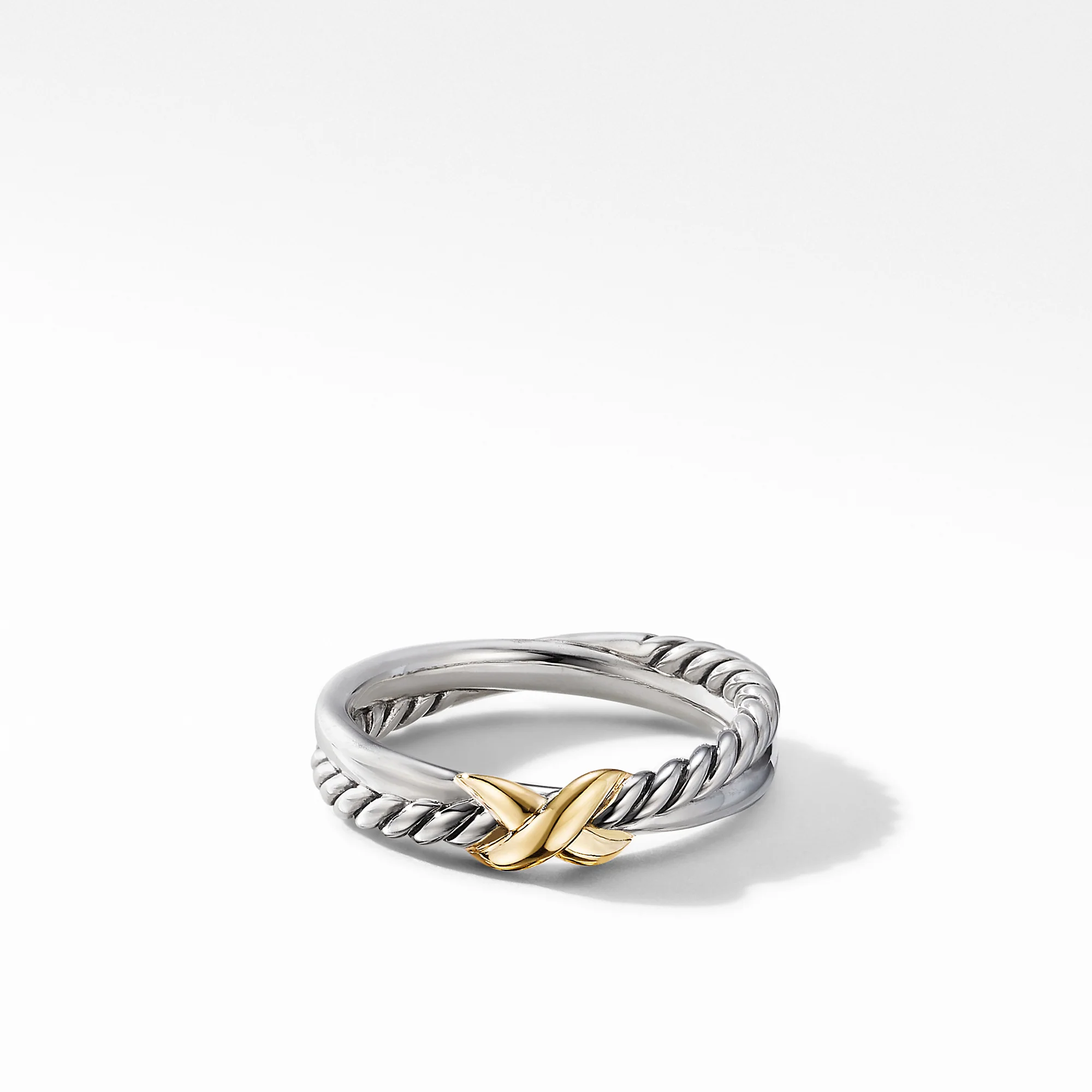 David Yurman Ring in Silver and 18-Karat Yellow Gold
