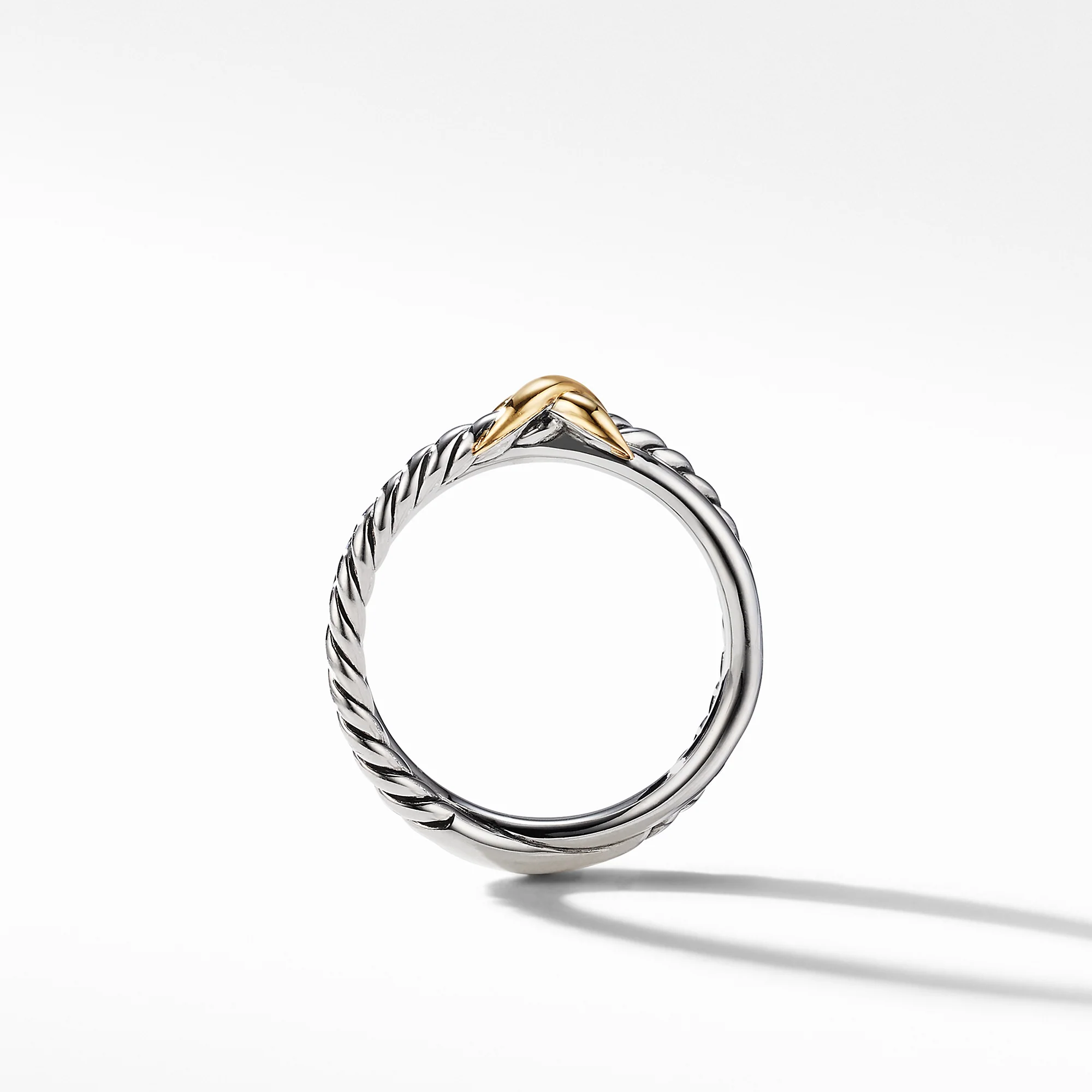 David Yurman Ring in Silver and 18-Karat Yellow Gold - Image 3