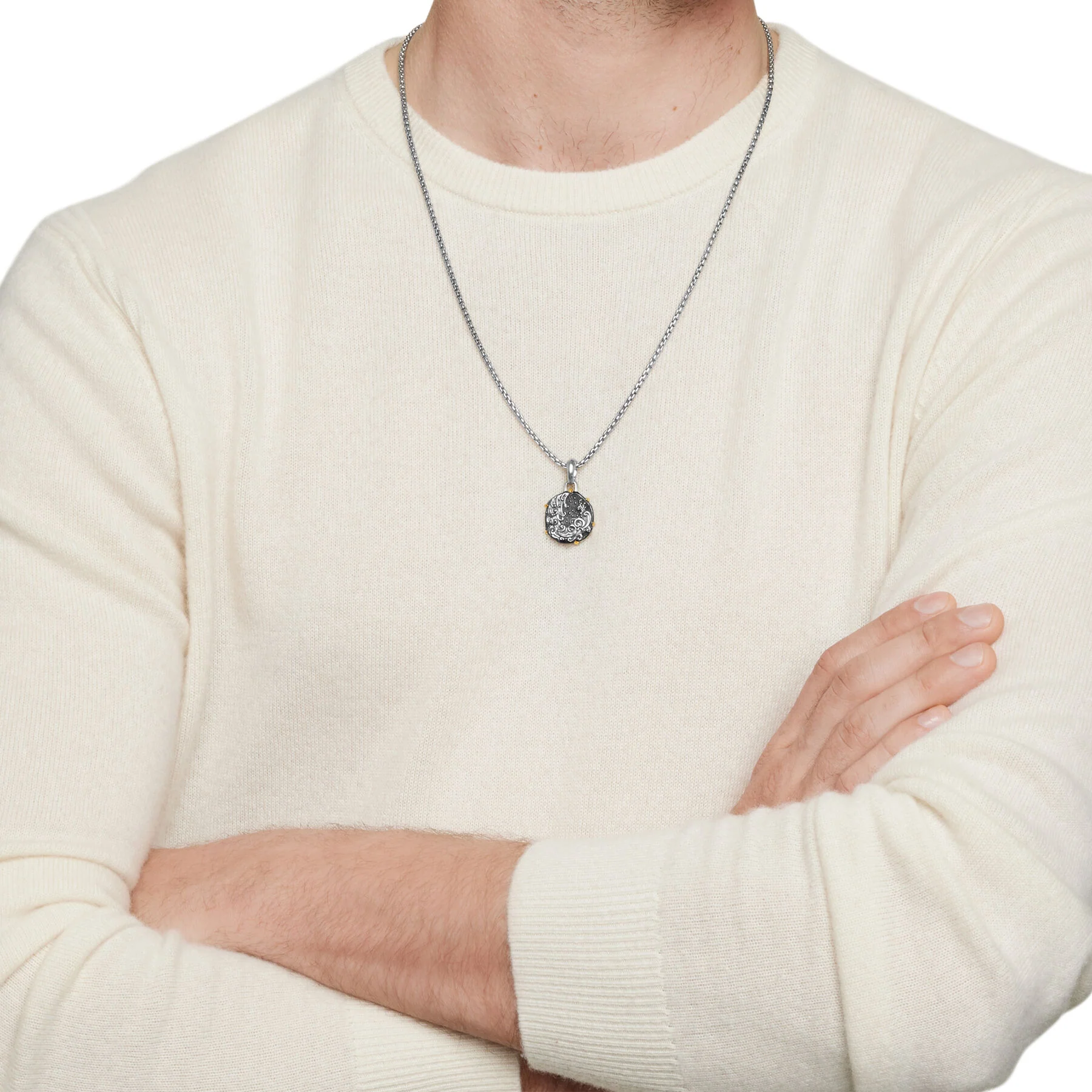 David Yurman The Amulets Collection Pendant in Silver and 18-Karat Yellow Gold - Image 5