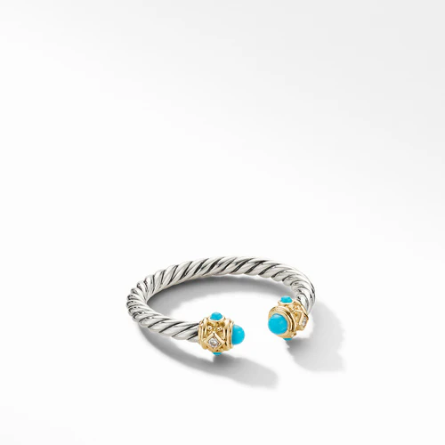 David Yurman The DY RenaissanceĀ® Collection Ring in Silver and 14-Karat Yellow Gold
