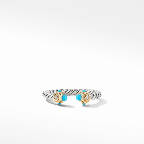 David Yurman The DY RenaissanceĀ® Collection Ring in Silver and 14-Karat Yellow Gold - Image 2
