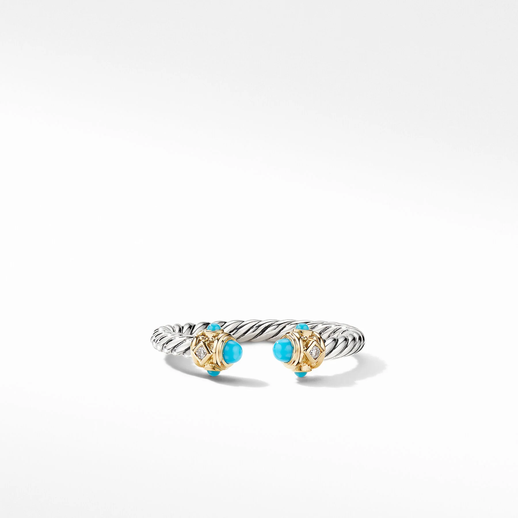 David Yurman The DY RenaissanceĀ® Collection Ring in Silver and 14-Karat Yellow Gold - Image 3
