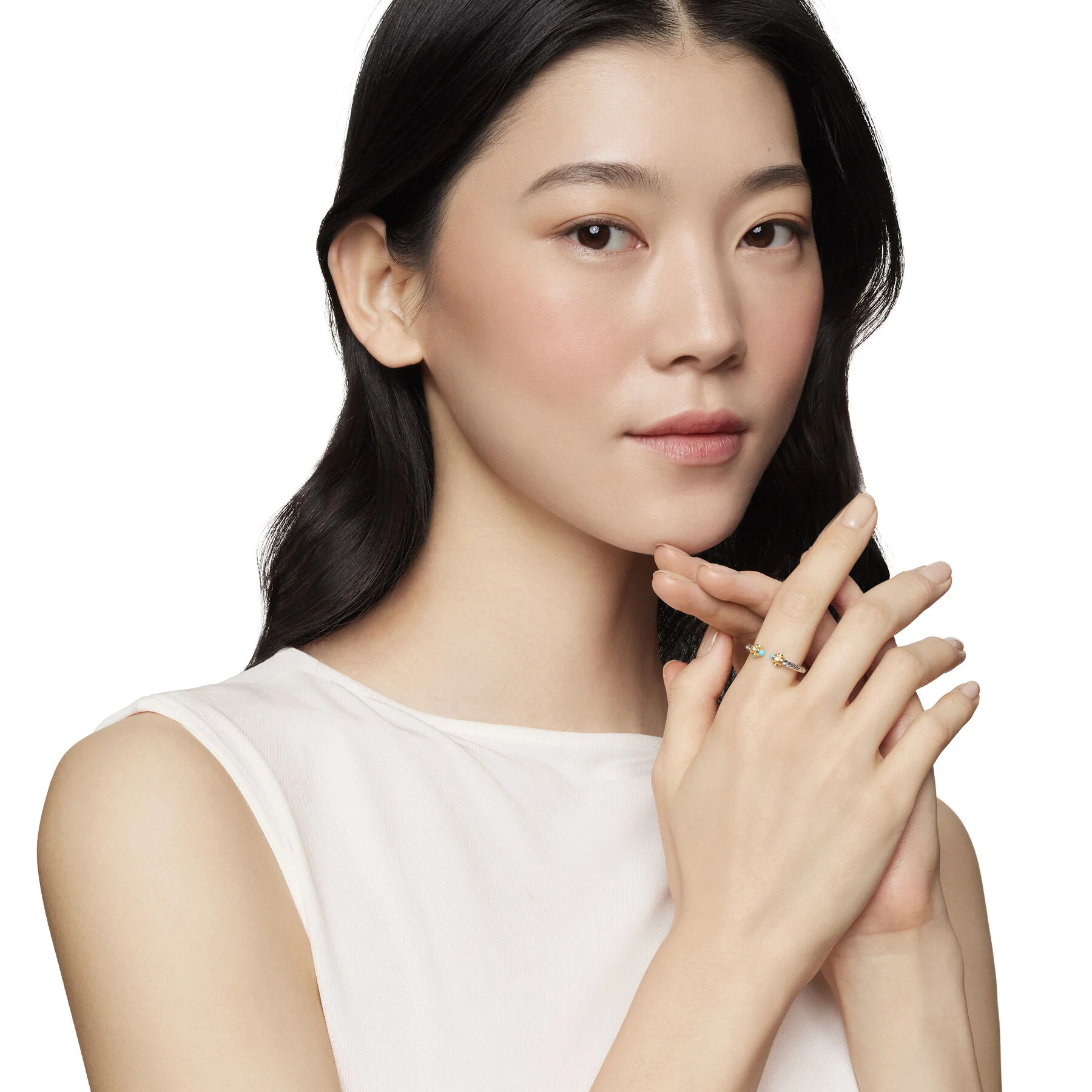David Yurman The DY RenaissanceĀ® Collection Ring in Silver and 14-Karat Yellow Gold - Image 5