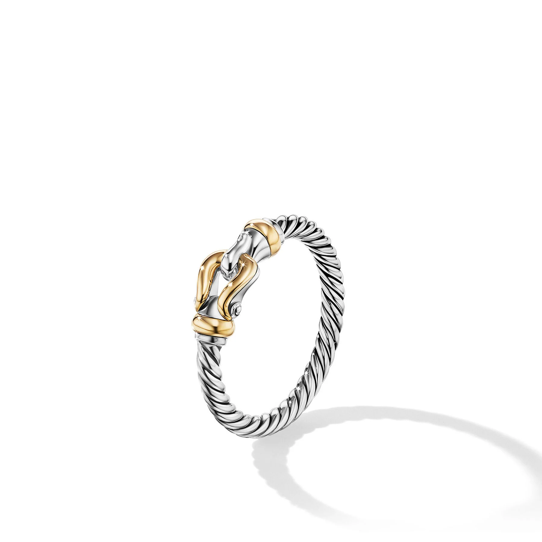 David Yurman The Cable Collectibles® Collection Ring in Silver and 18-Karat Yellow Gold - Image 4