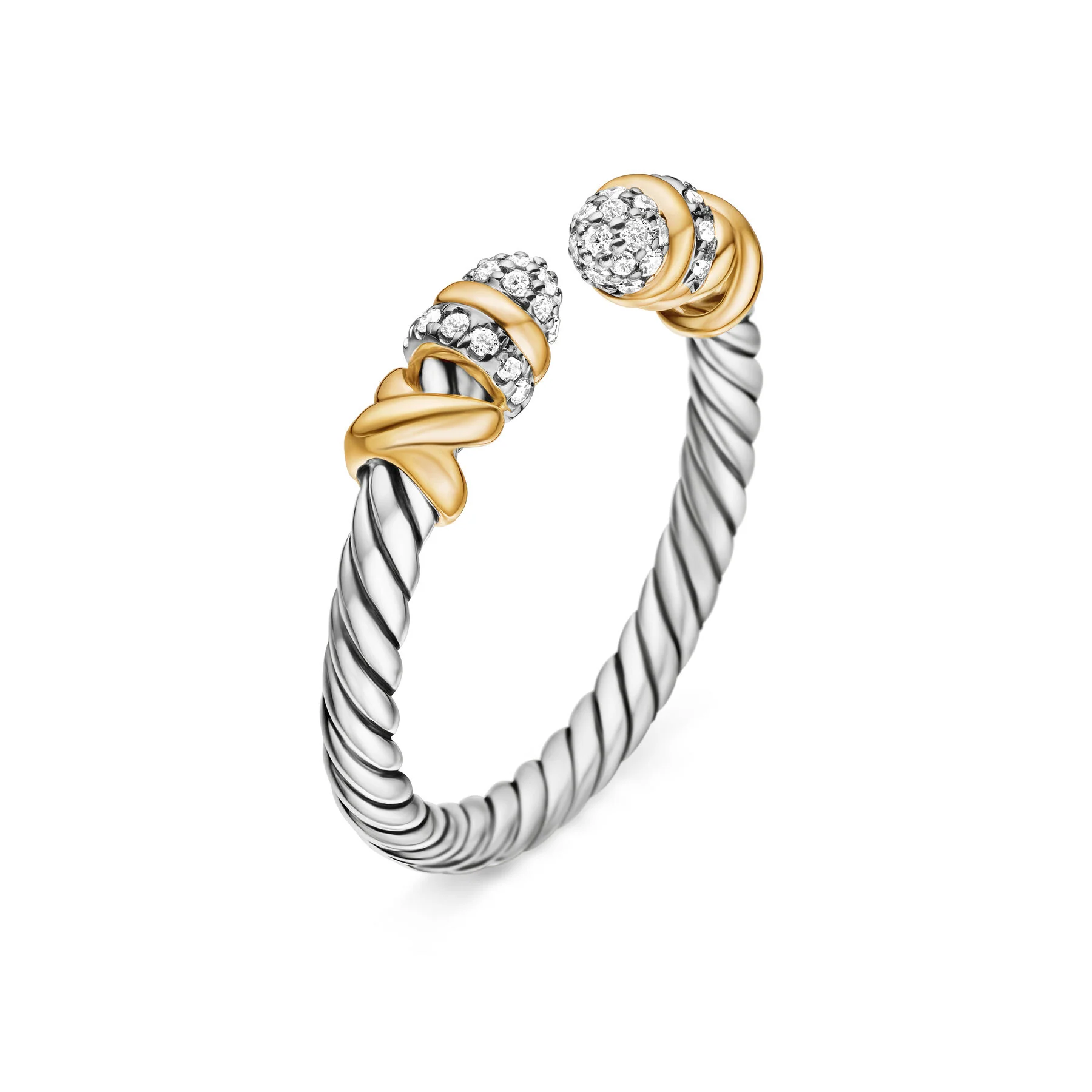 David Yurman The DY Helena Collection Ring in Silver and 18-Karat Yellow Gold - Image 2