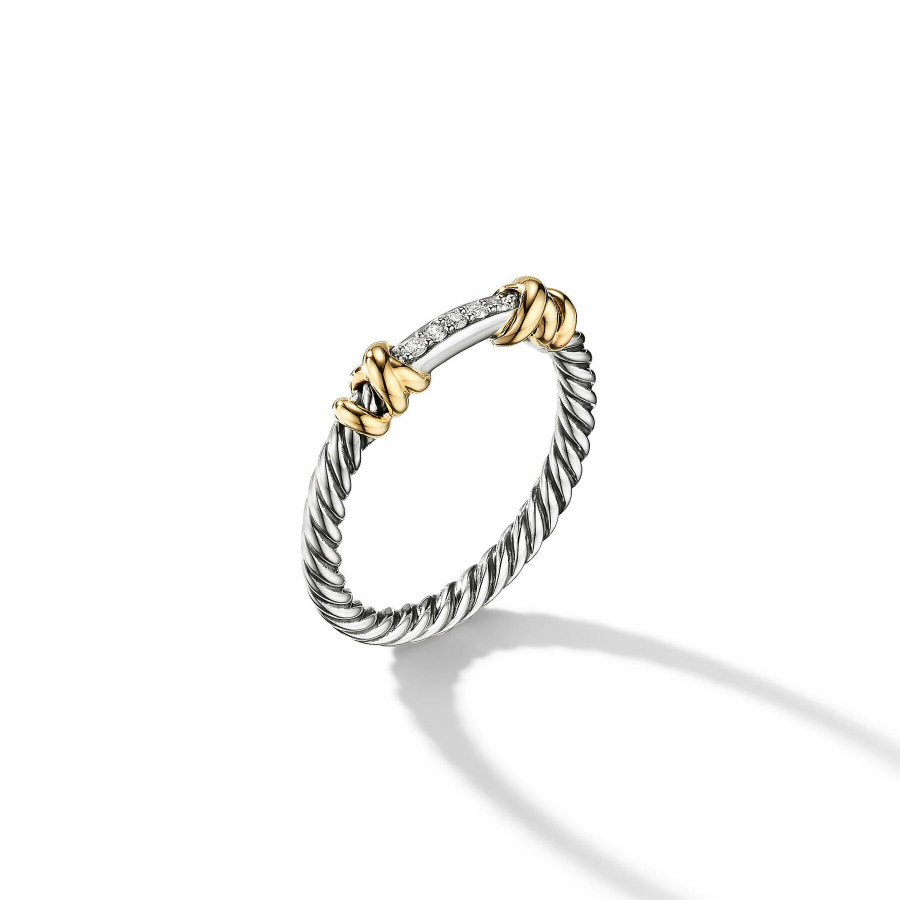 David Yurman The DY Helena Collection Ring in Silver and 18-Karat Yellow Gold - Image 4