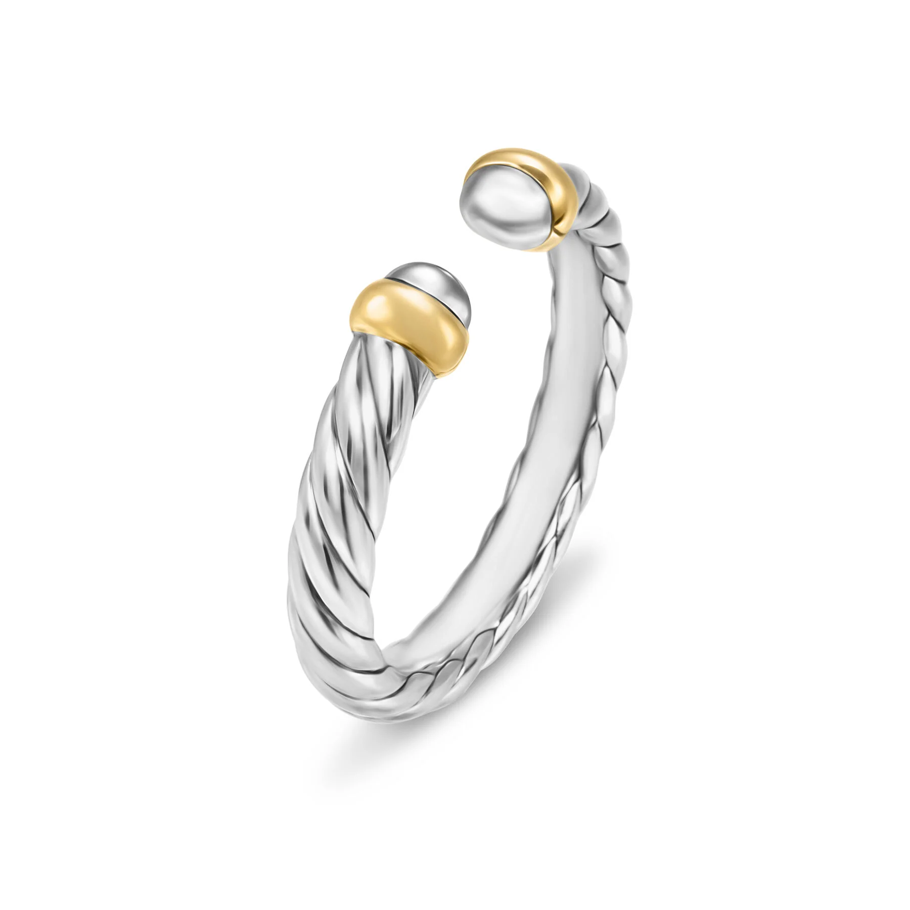 David Yurman The Cable Collectibles® Collection Ring in Silver and 14-Karat Yellow Gold - Image 2