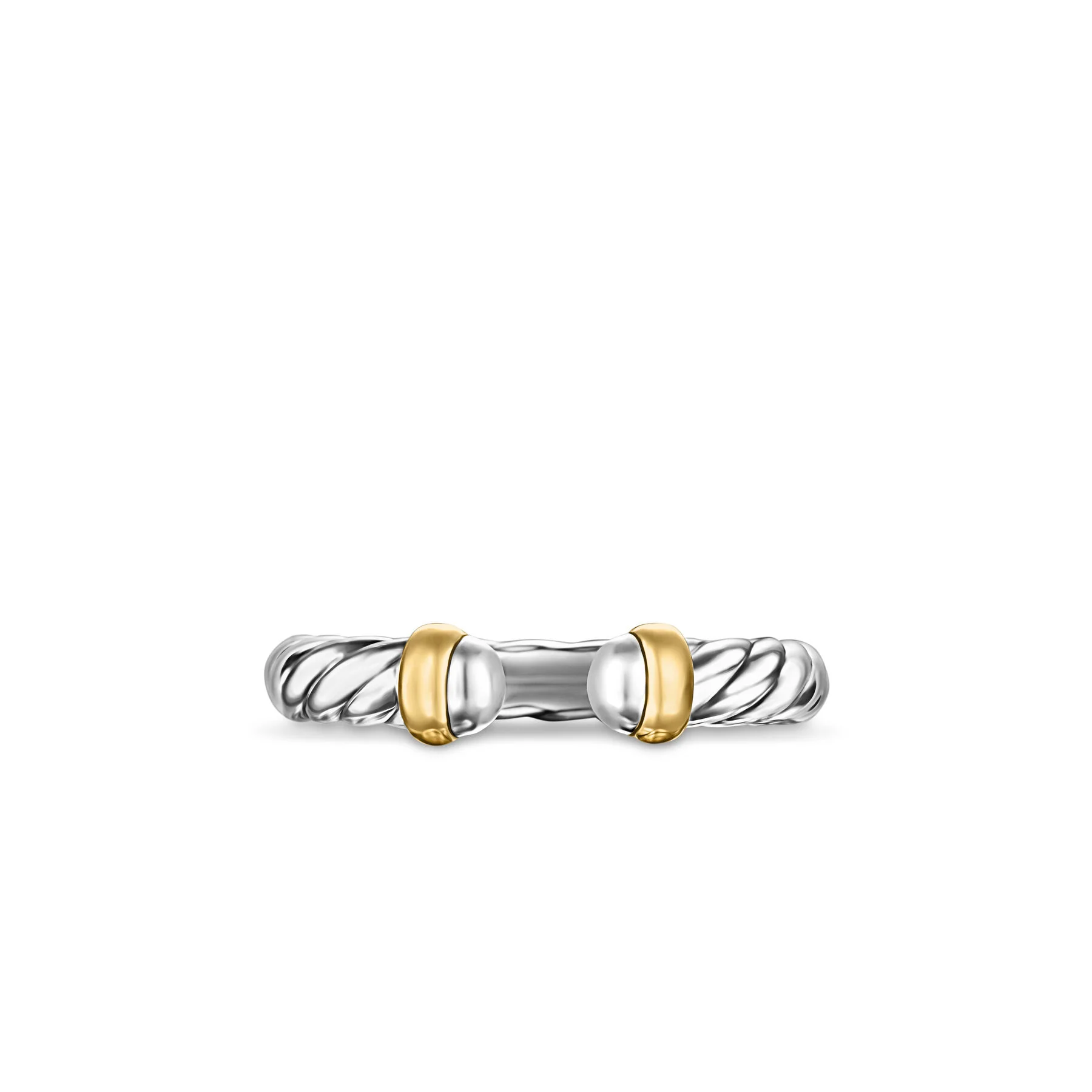 David Yurman The Cable Collectibles® Collection Ring in Silver and 14-Karat Yellow Gold - Image 3