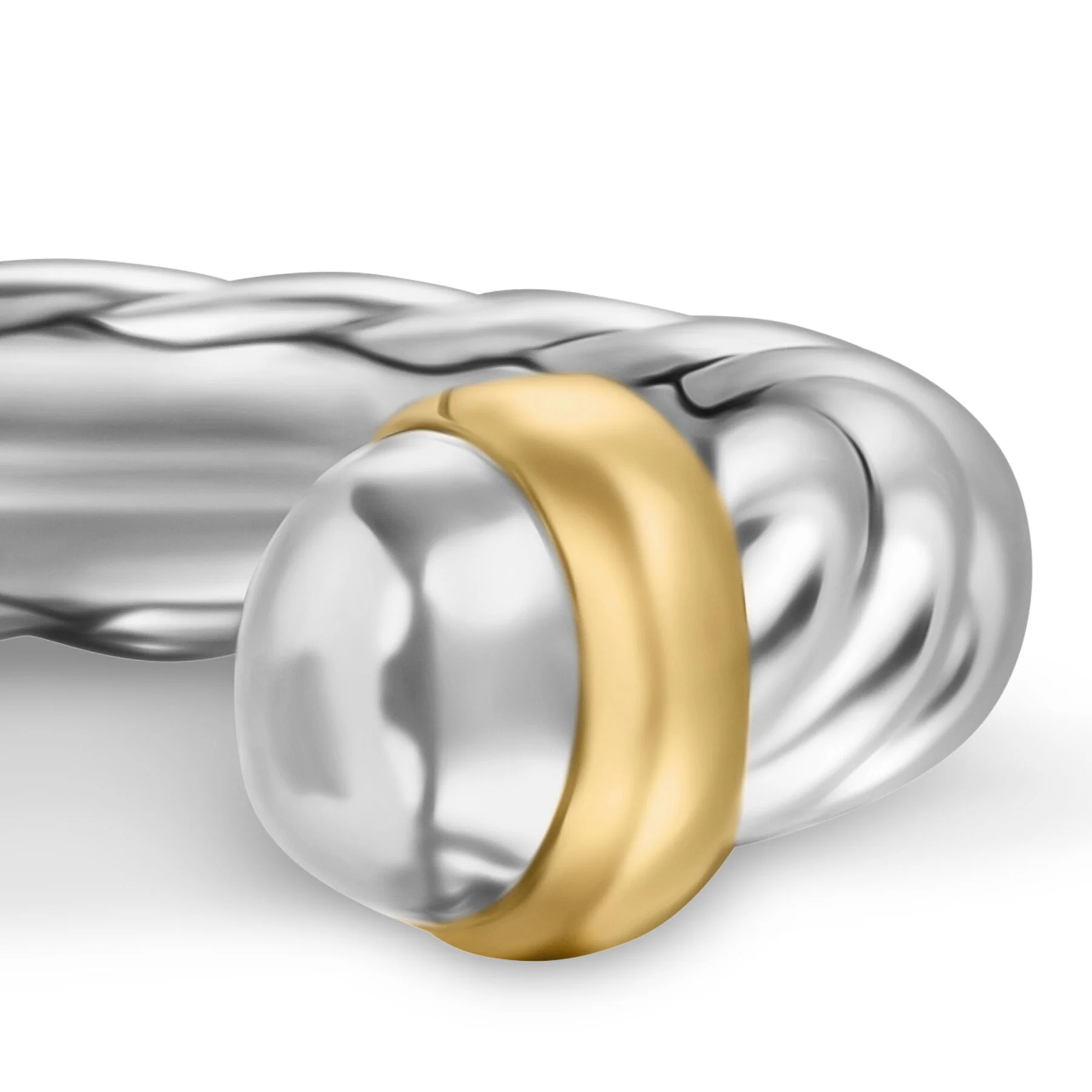 David Yurman The Cable Collectibles® Collection Ring in Silver and 14-Karat Yellow Gold - Image 4