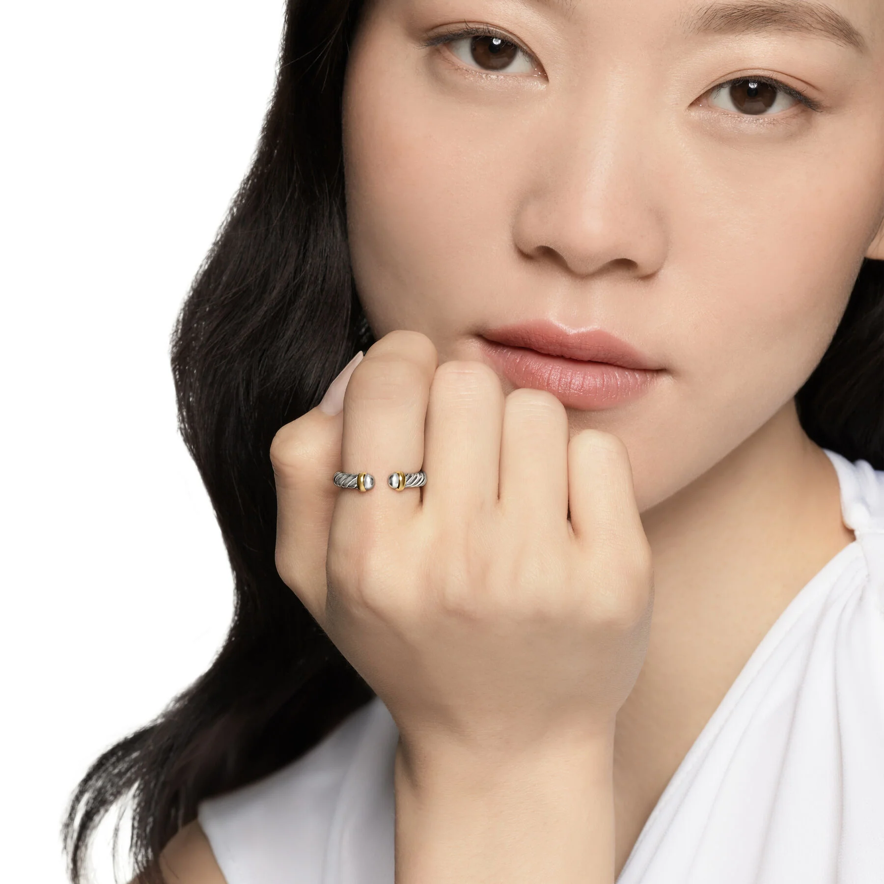 David Yurman The Cable Collectibles® Collection Ring in Silver and 14-Karat Yellow Gold - Image 5