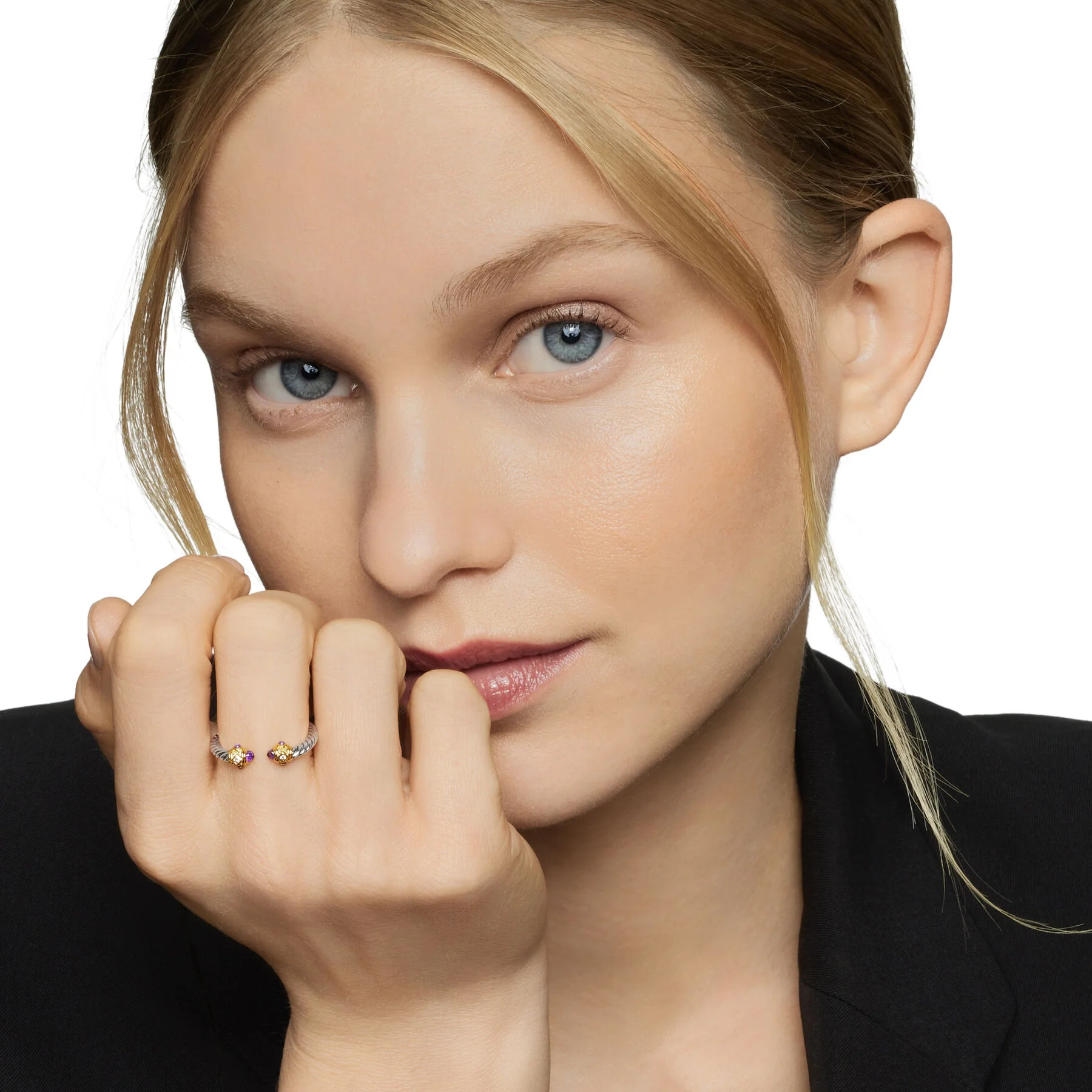 David Yurman The DY Renaissance® Collection Ring in Silver and 14-Karat Yellow Gold - Image 5
