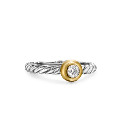 David Yurman The Cable Collectibles® Collection Ring in Silver and 14-Karat Yellow Gold